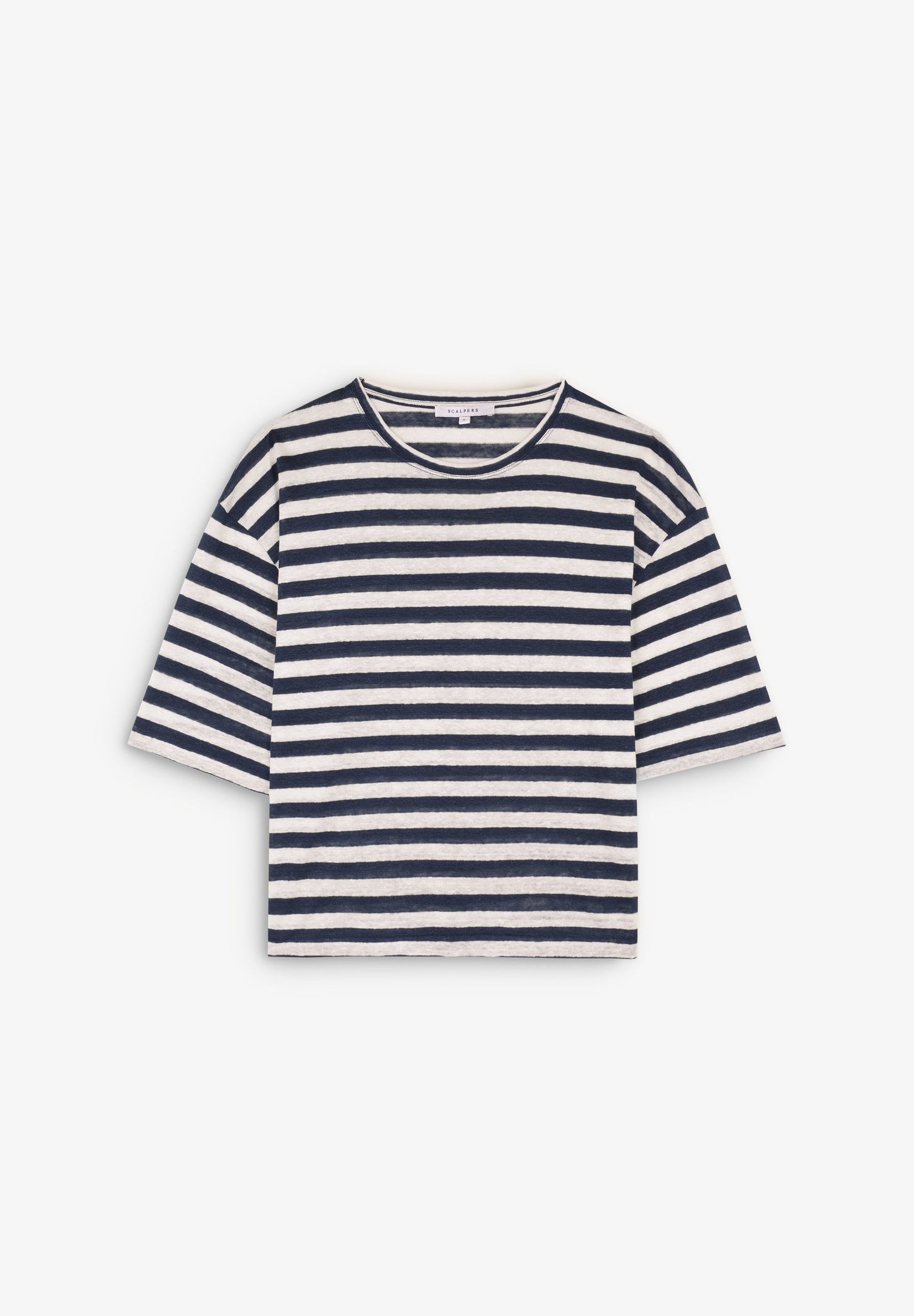 STRIPED LINEN T-SHIRT