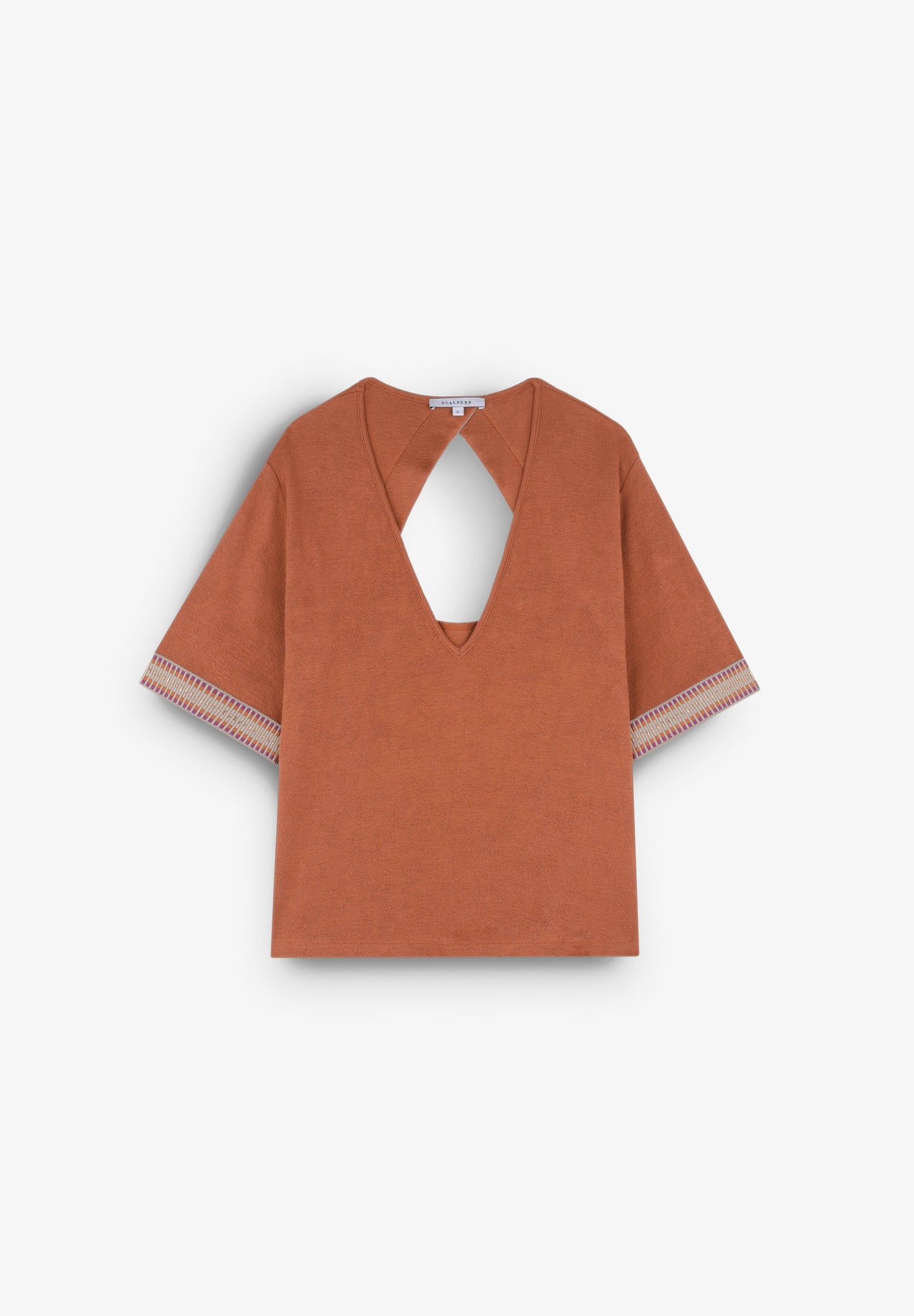 CONTRAST STRAP T-SHIRT