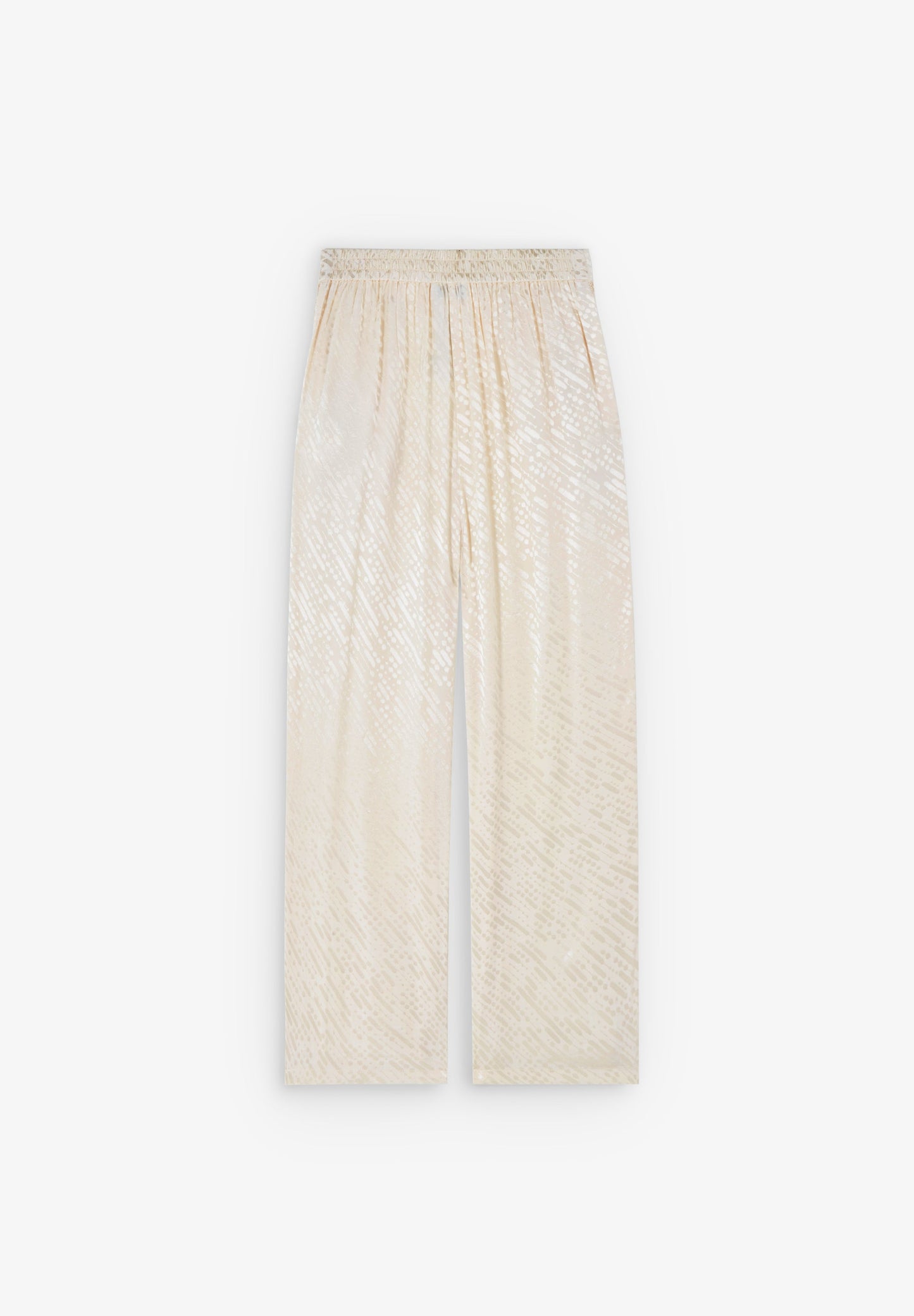 JACQUARD TROUSERS WITH METALLIC DETAILS