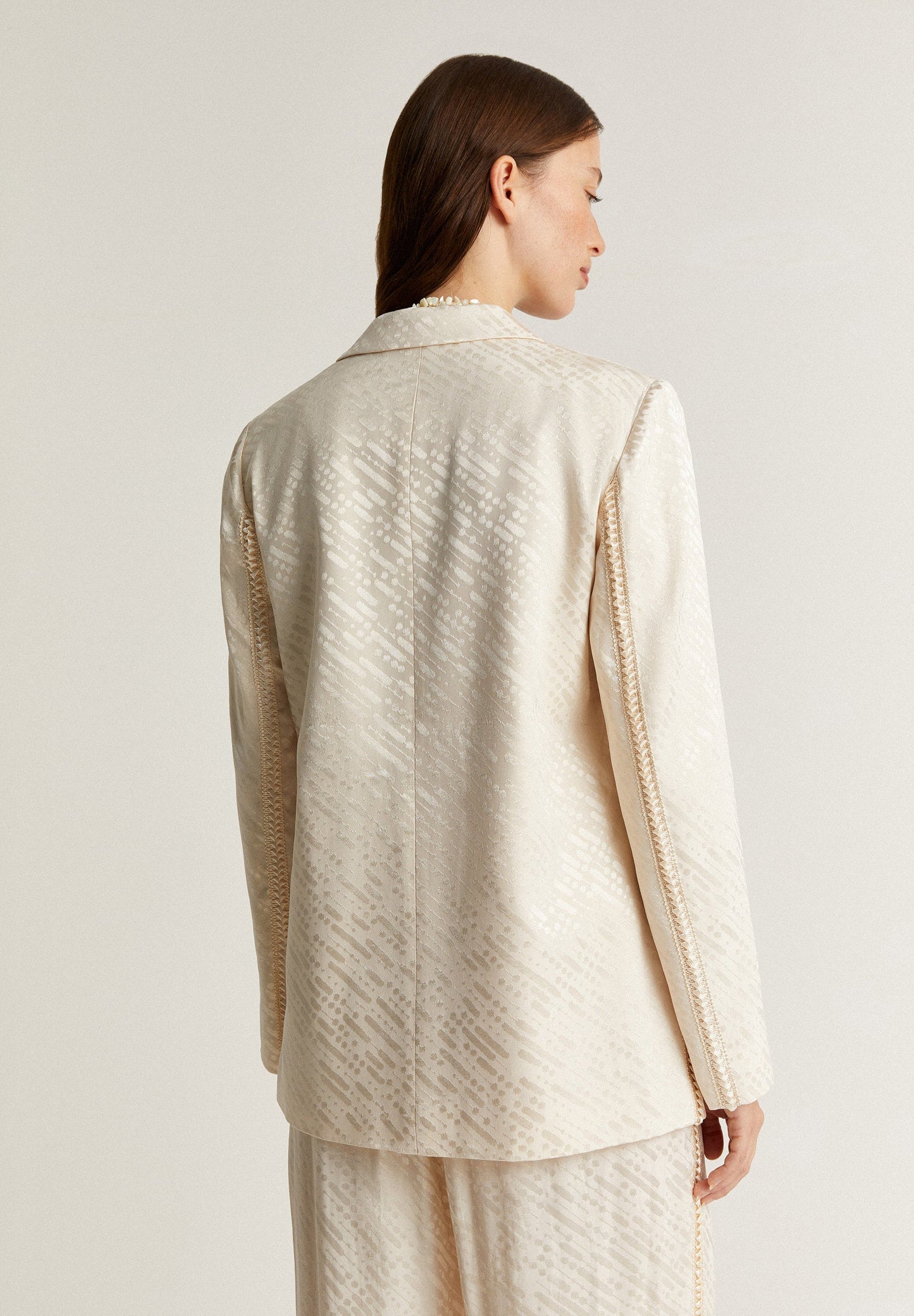 JACQUARD BLAZER WITH METALLIC DETAILS