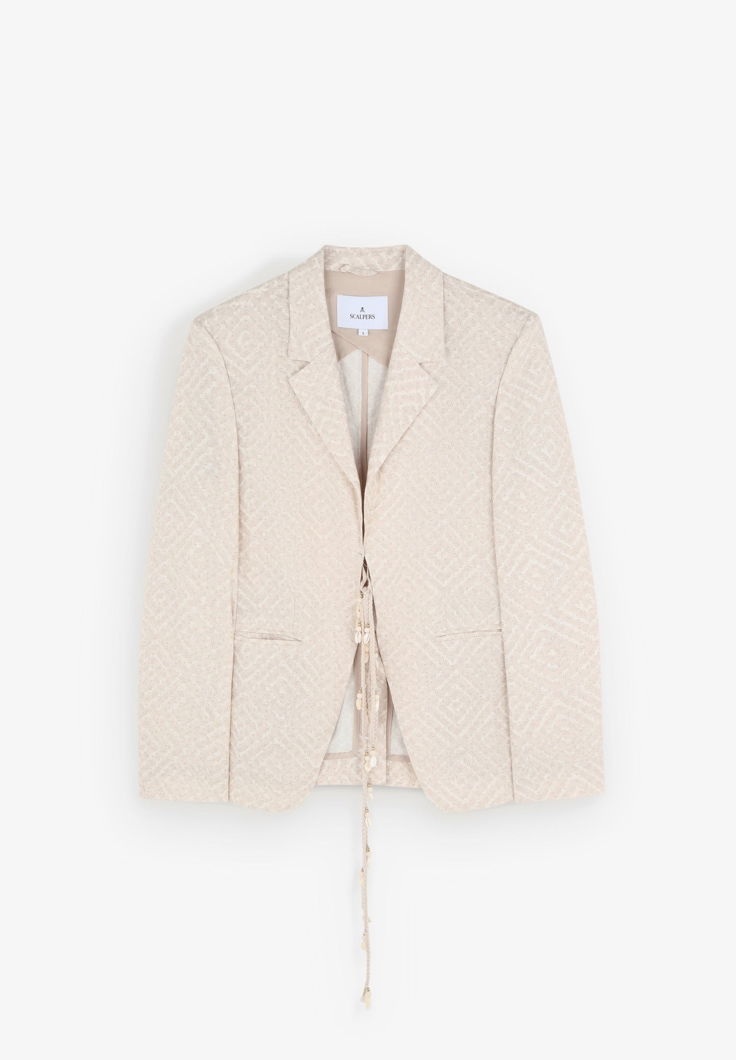 PRINTED LINEN BLAZER