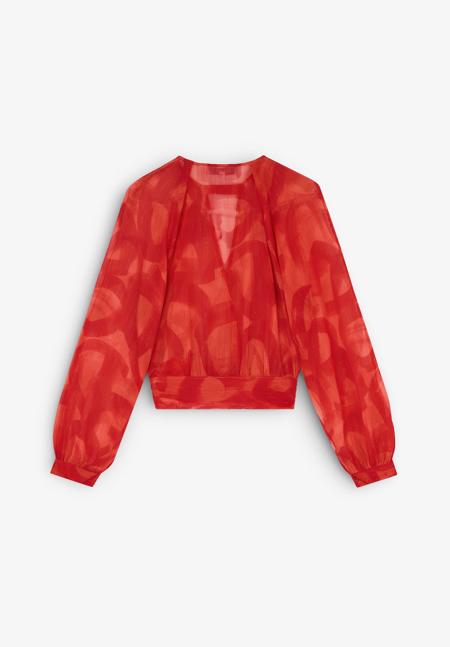 BLOUSE WITH SLIT AND LUREX