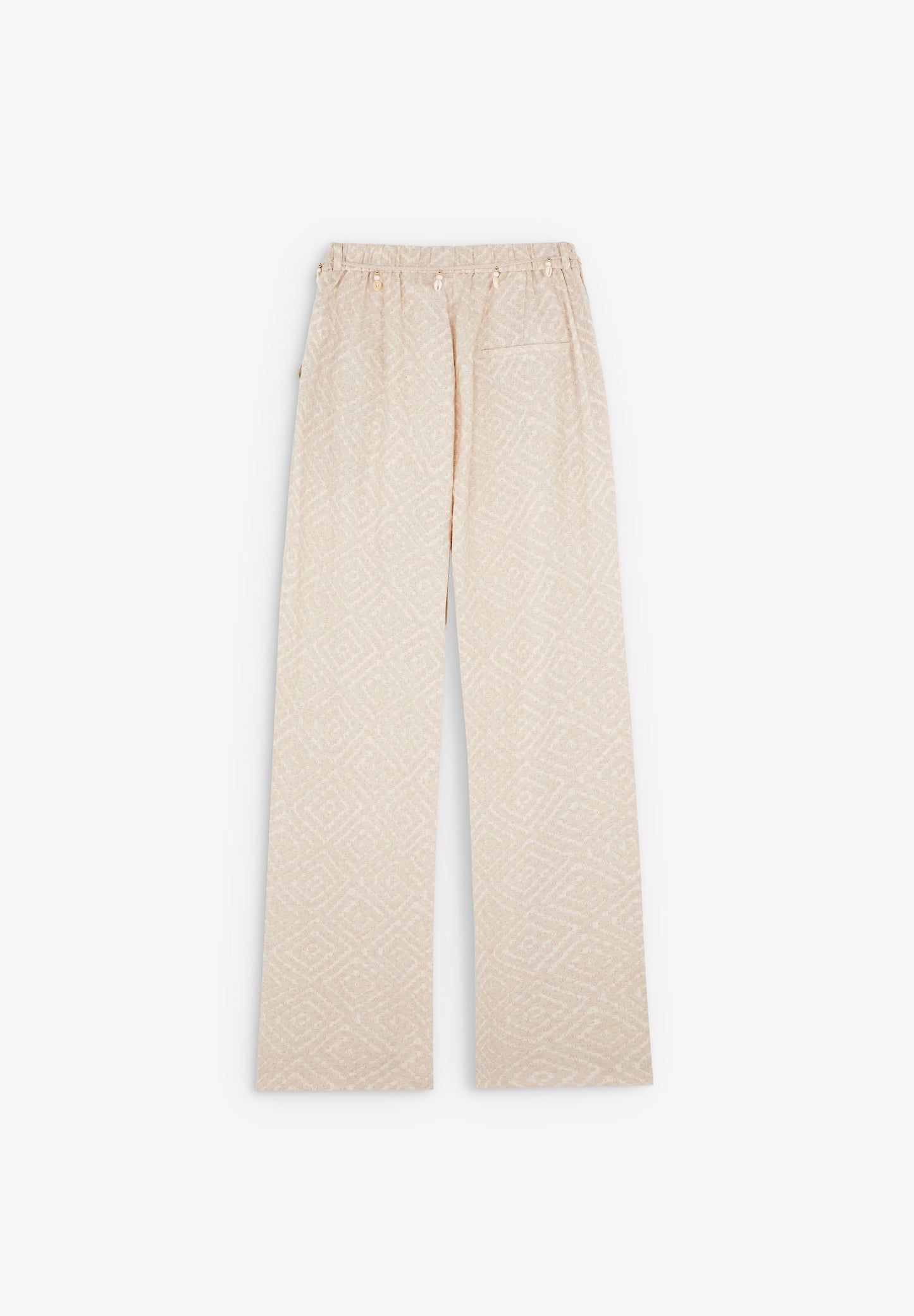 PRINTED LINEN TROUSERS