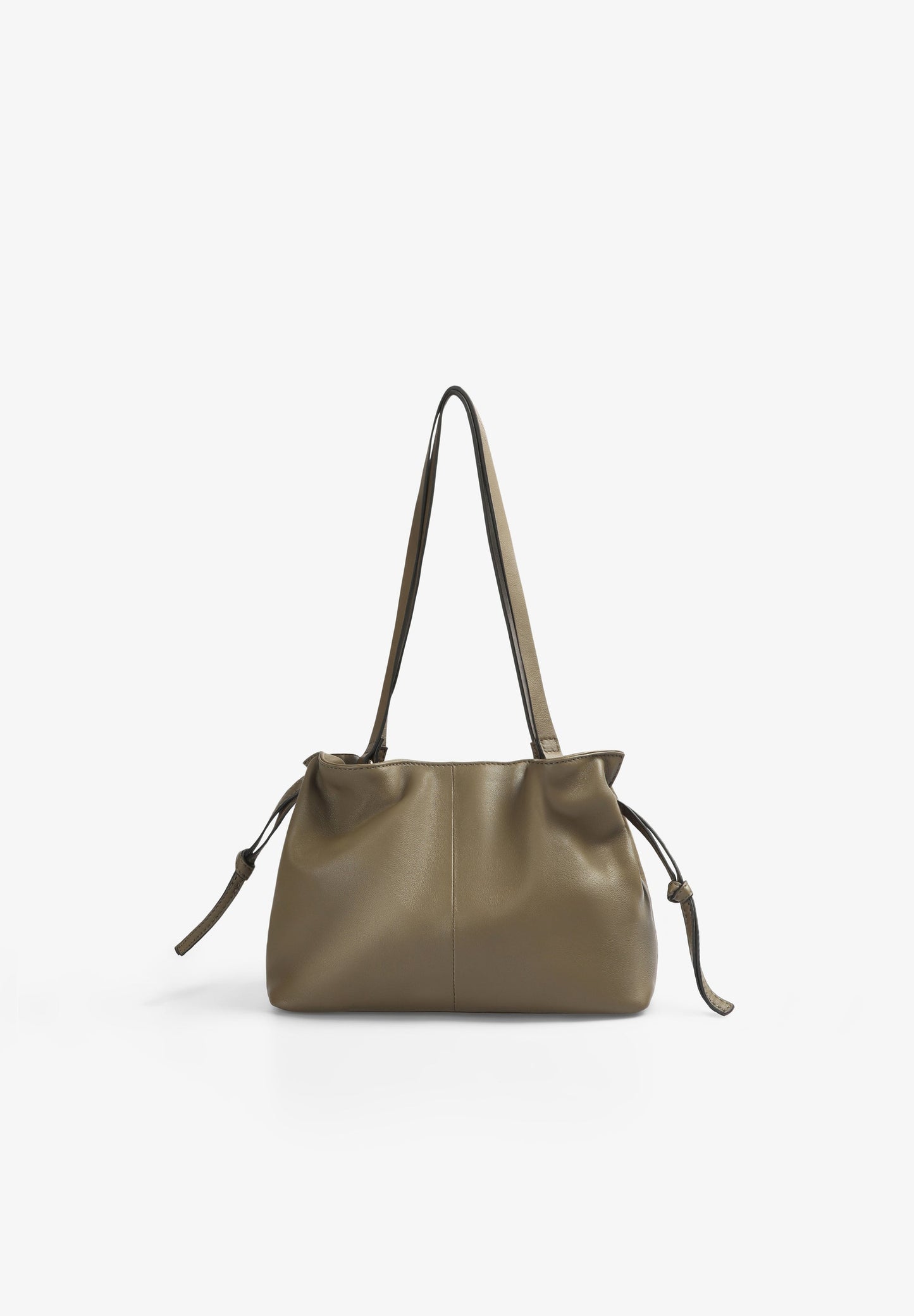 LEATHER BAG WITH GATHERED DETAIL
