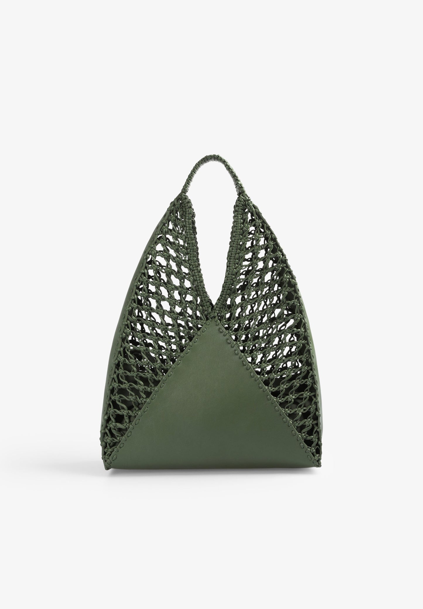 TOTE BAG WITH LEATHER BRAID