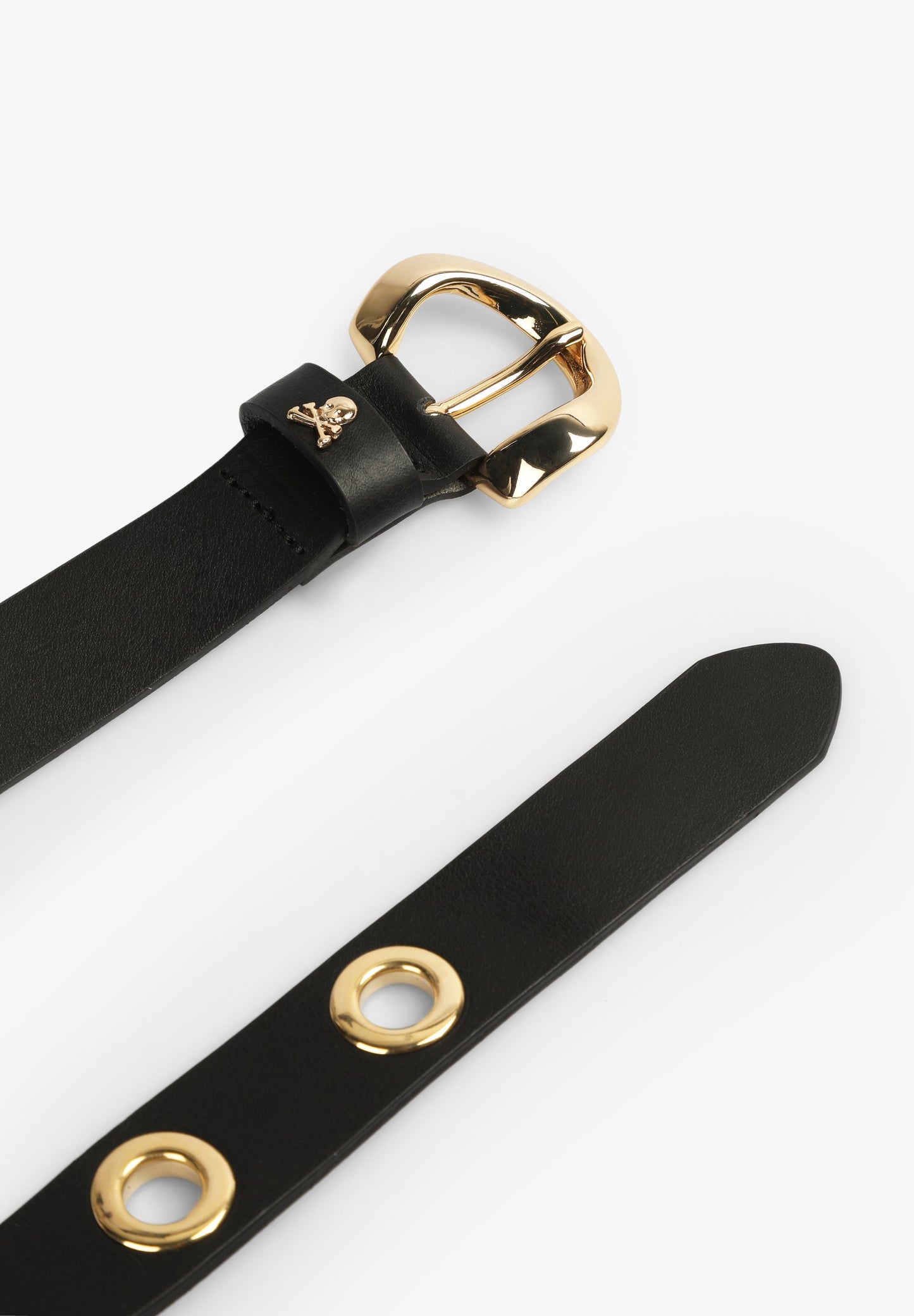 LEATHER BELT WITH EYELETS