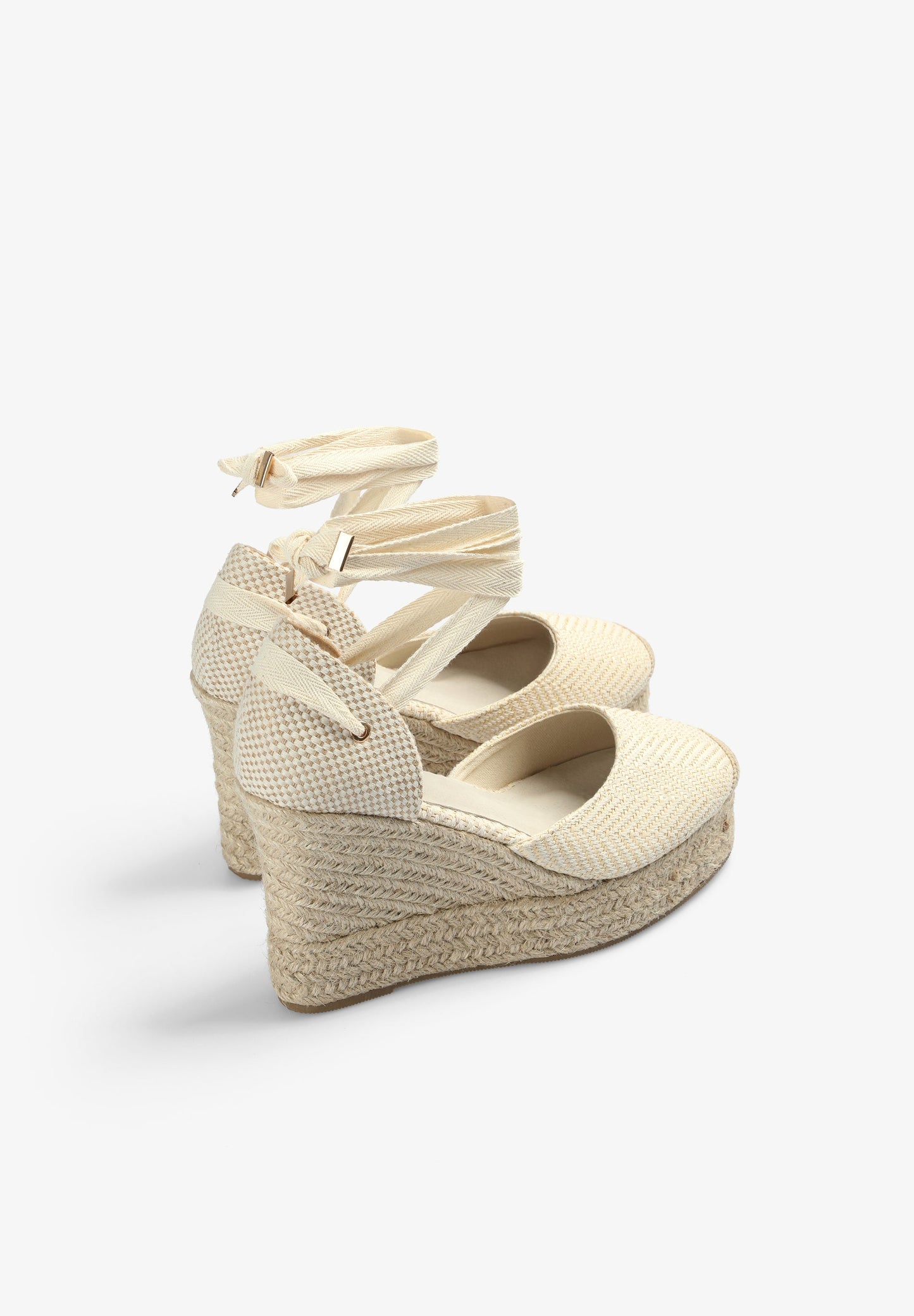WEDGE ESPADRILLES WITH LUREX DETAIL