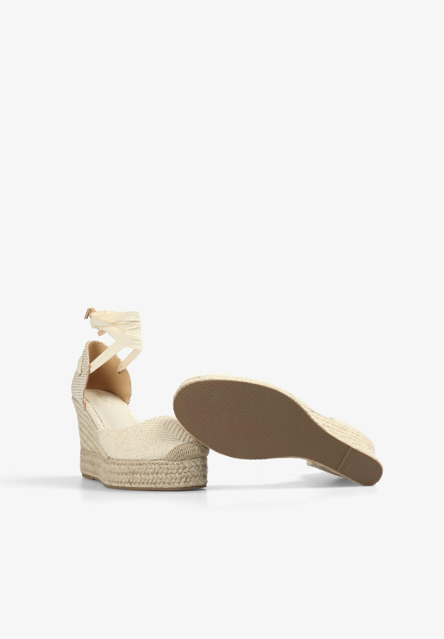 WEDGE ESPADRILLES WITH LUREX DETAIL