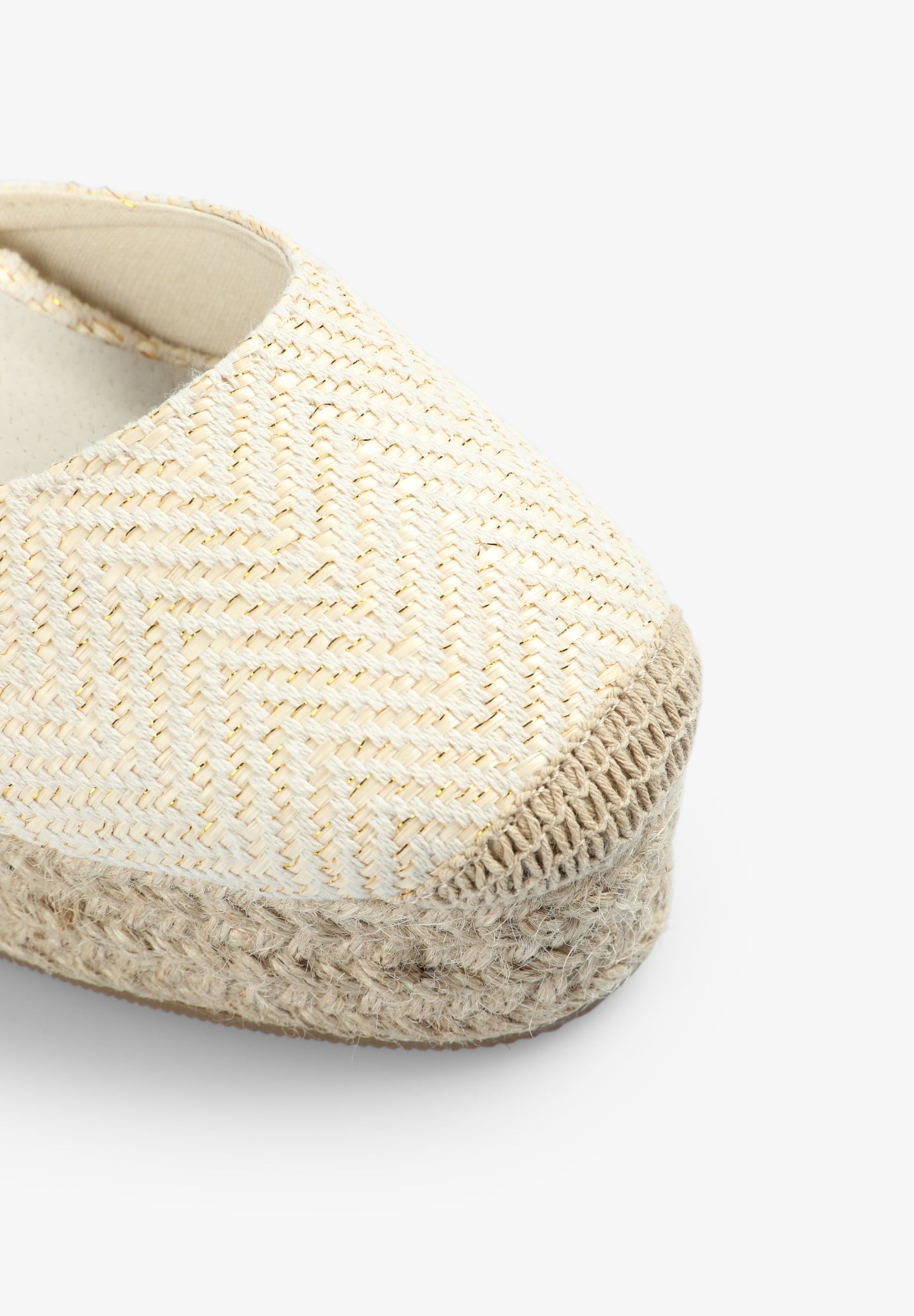 WEDGE ESPADRILLES WITH LUREX DETAIL