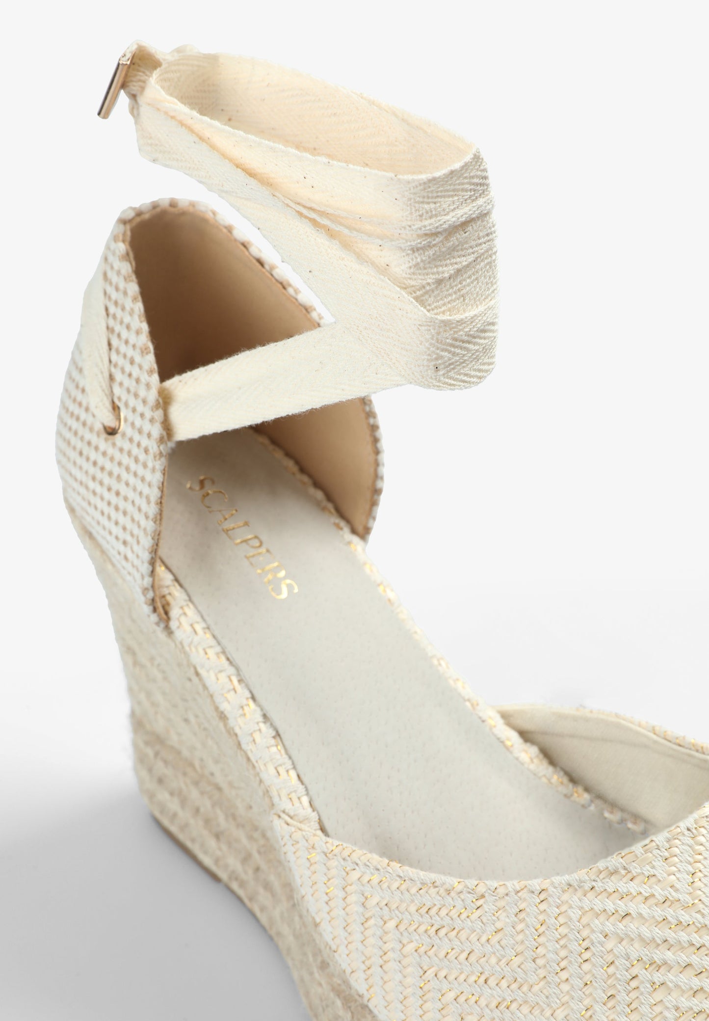 WEDGE ESPADRILLES WITH LUREX DETAIL