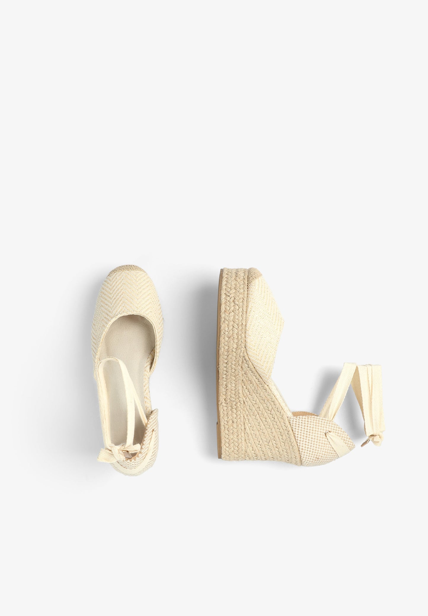 WEDGE ESPADRILLES WITH LUREX DETAIL
