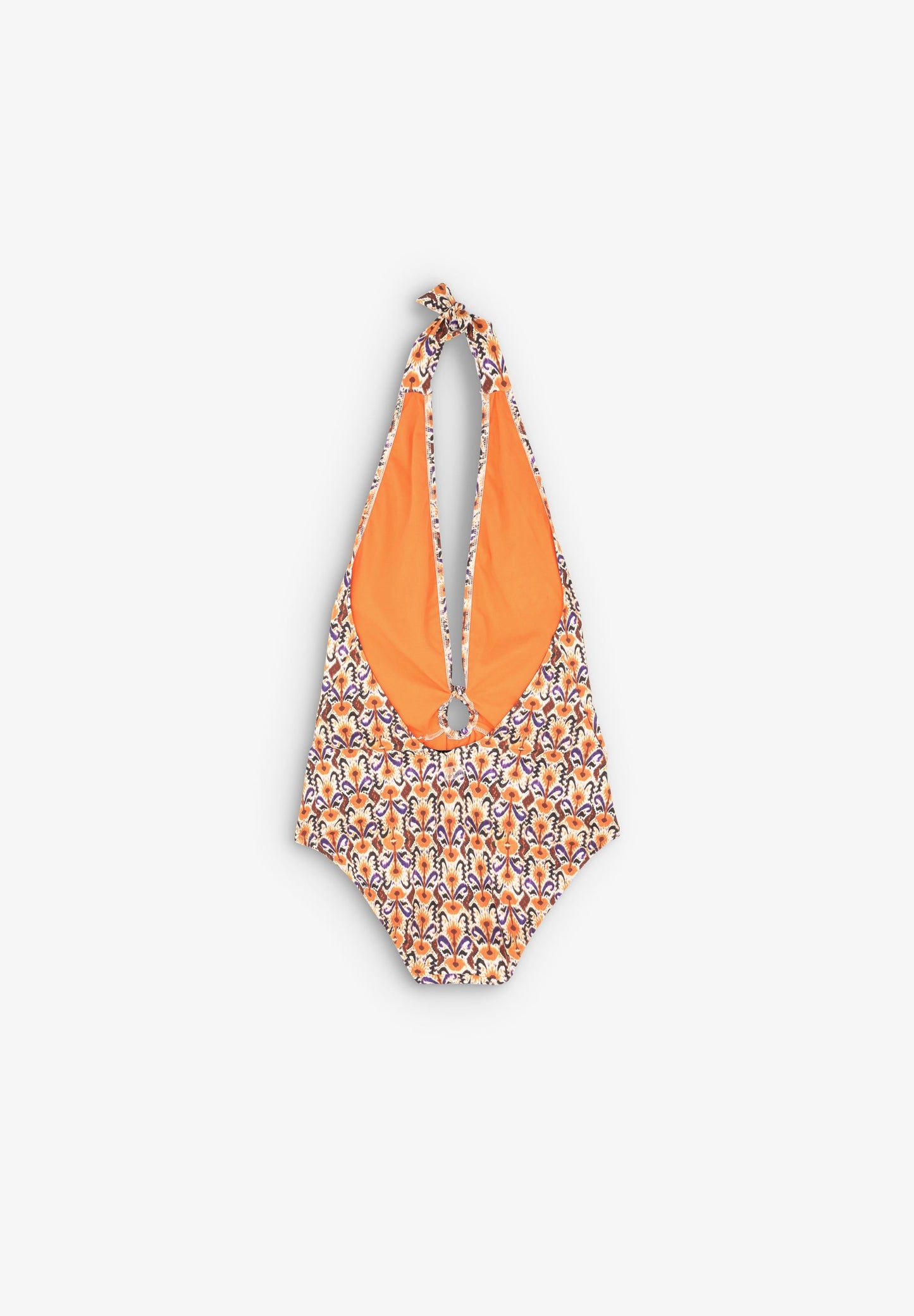 ETHNIC PRINT SWIMSUIT WITH SLITS