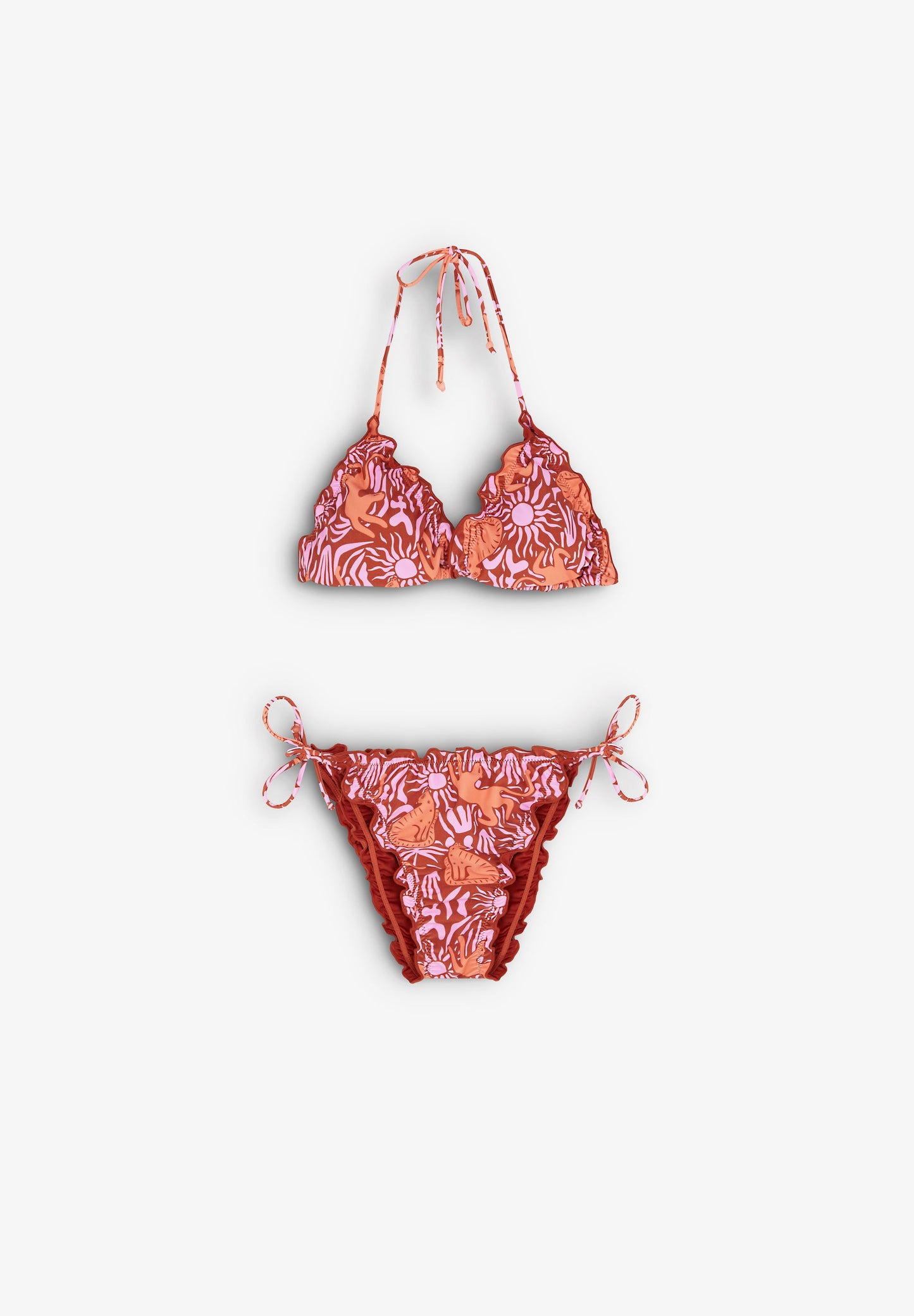 RUFFLE  PRINT BIKINI