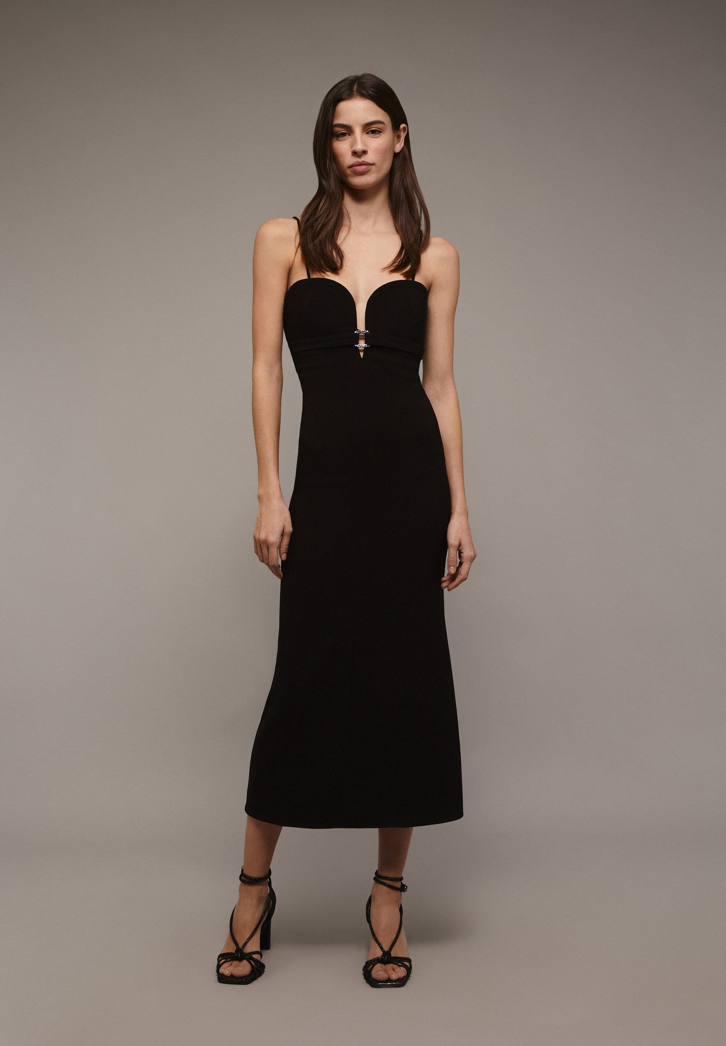 SLIP DRESS WITH BACK ZIP DETAIL