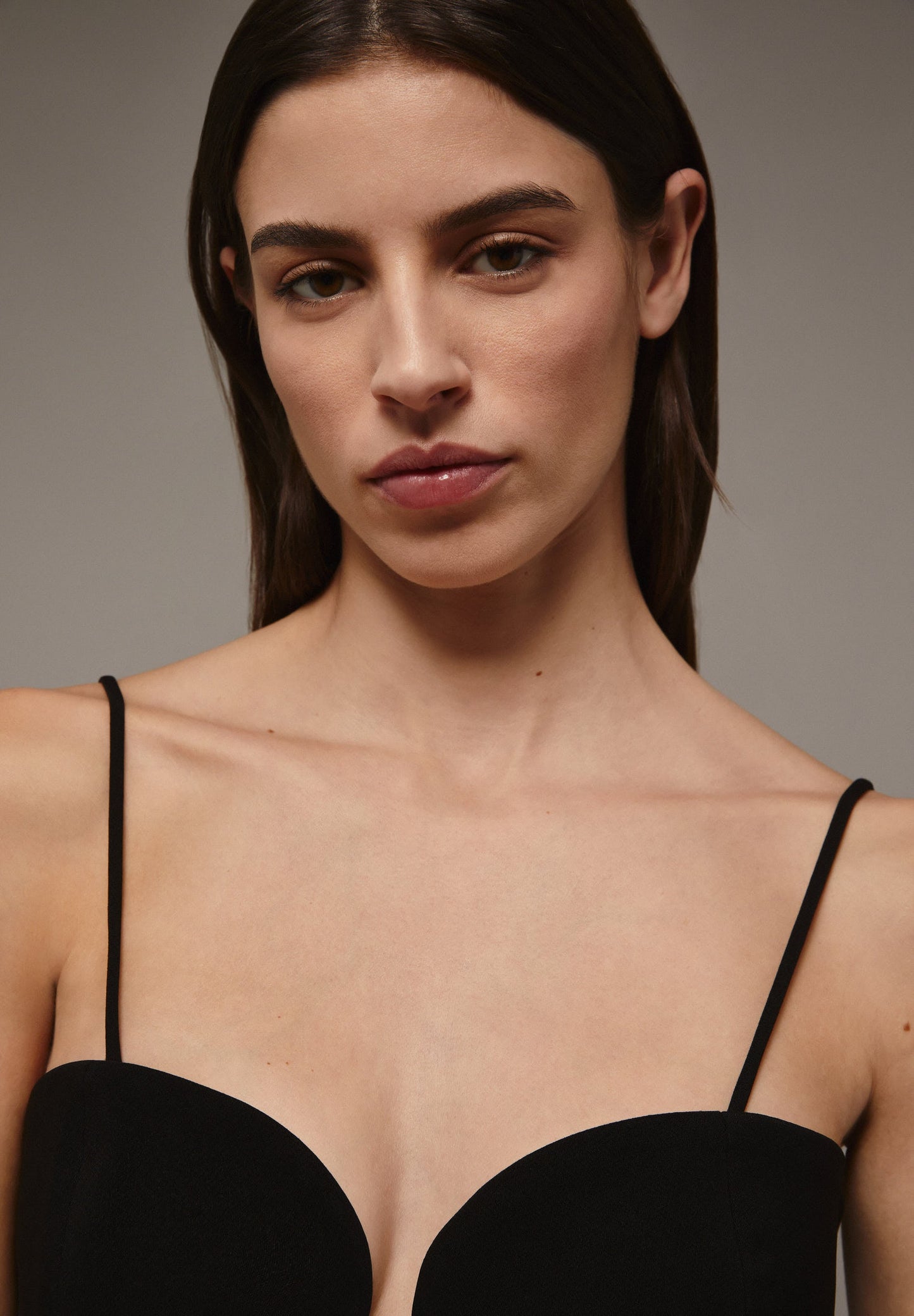 SLIP DRESS WITH BACK ZIP DETAIL