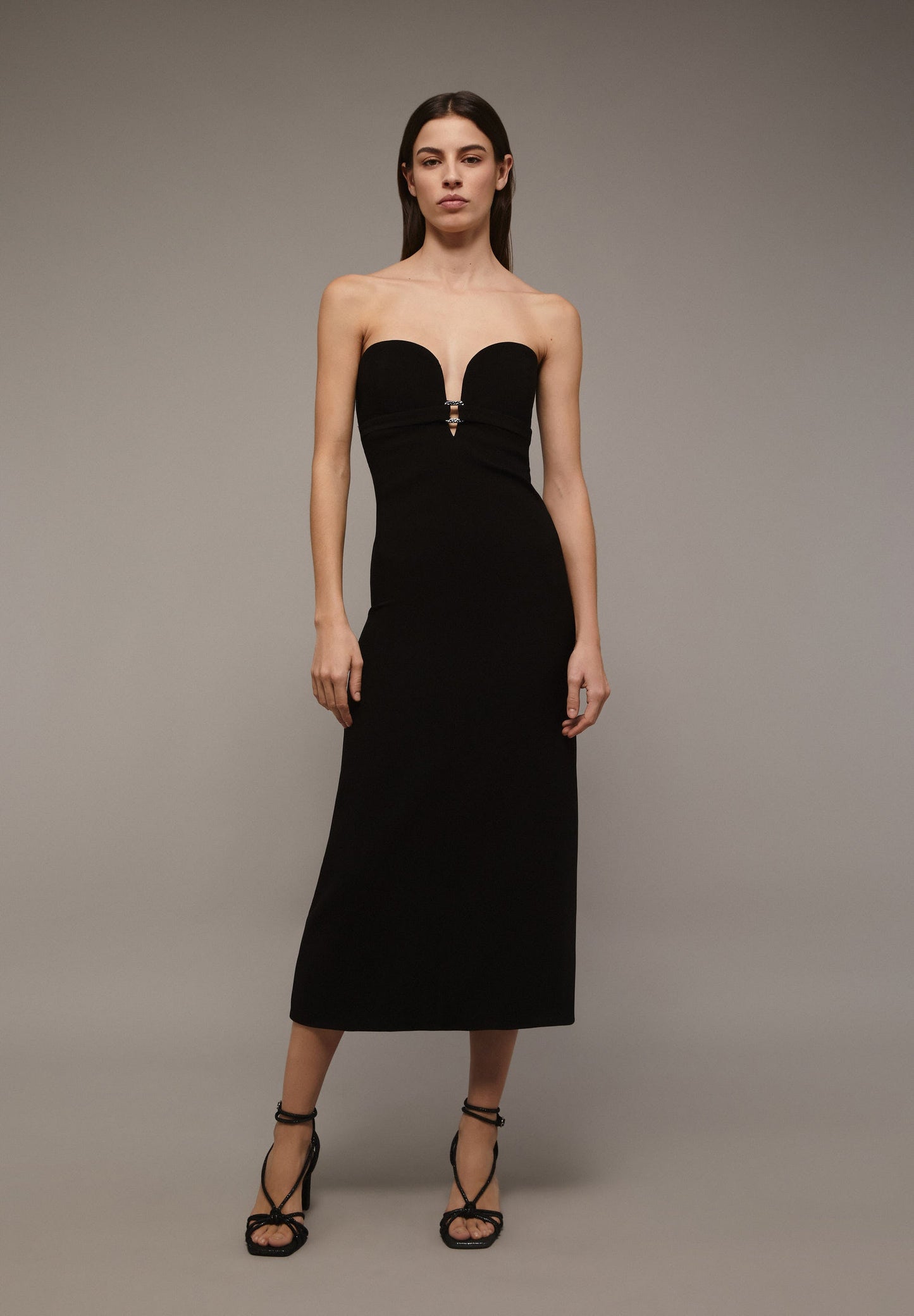 SLIP DRESS WITH BACK ZIP DETAIL