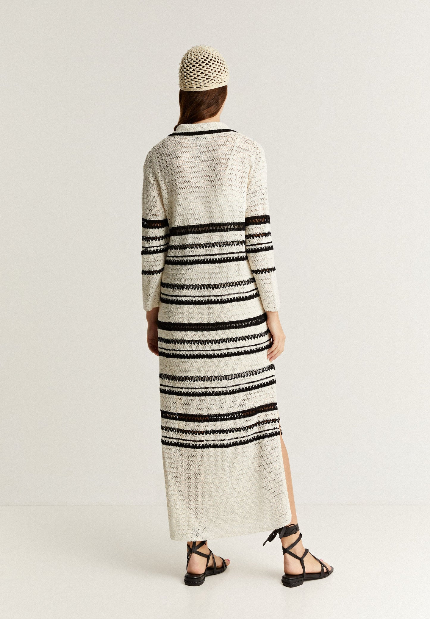 CROCHET POLO NECK DRESS