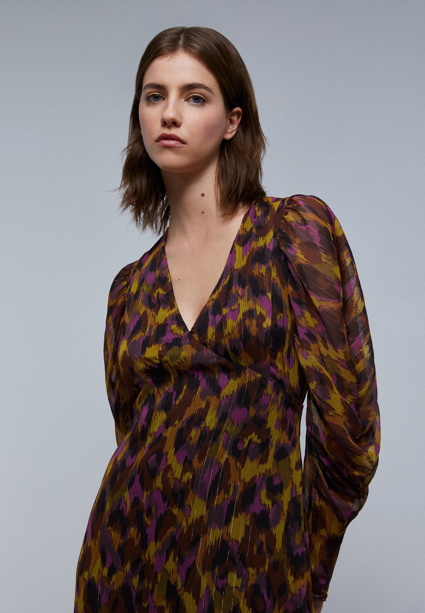 ANIMAL PRINT MIDI DRESS