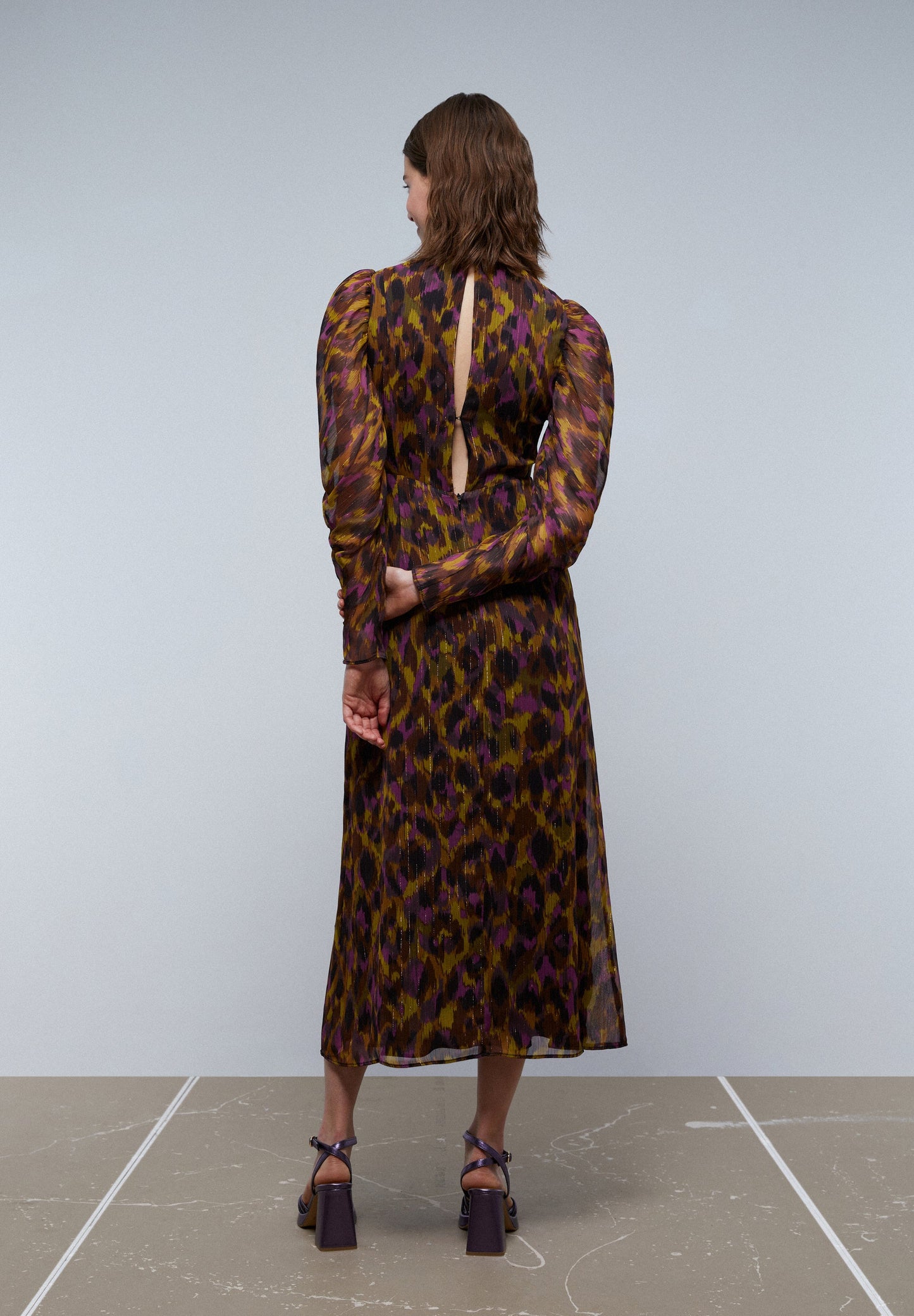 ANIMAL PRINT MIDI DRESS