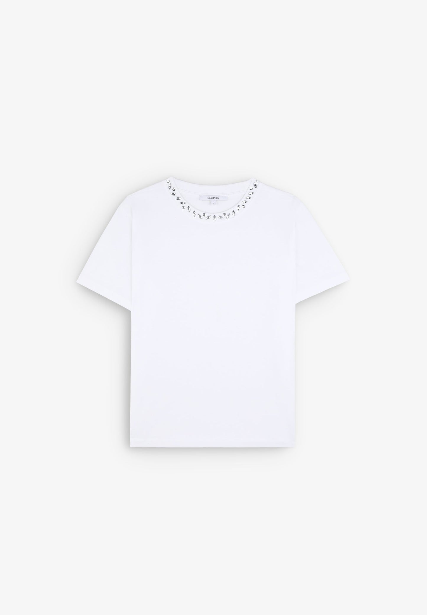 T-SHIRT WITH GLASS ON THE COLLAR