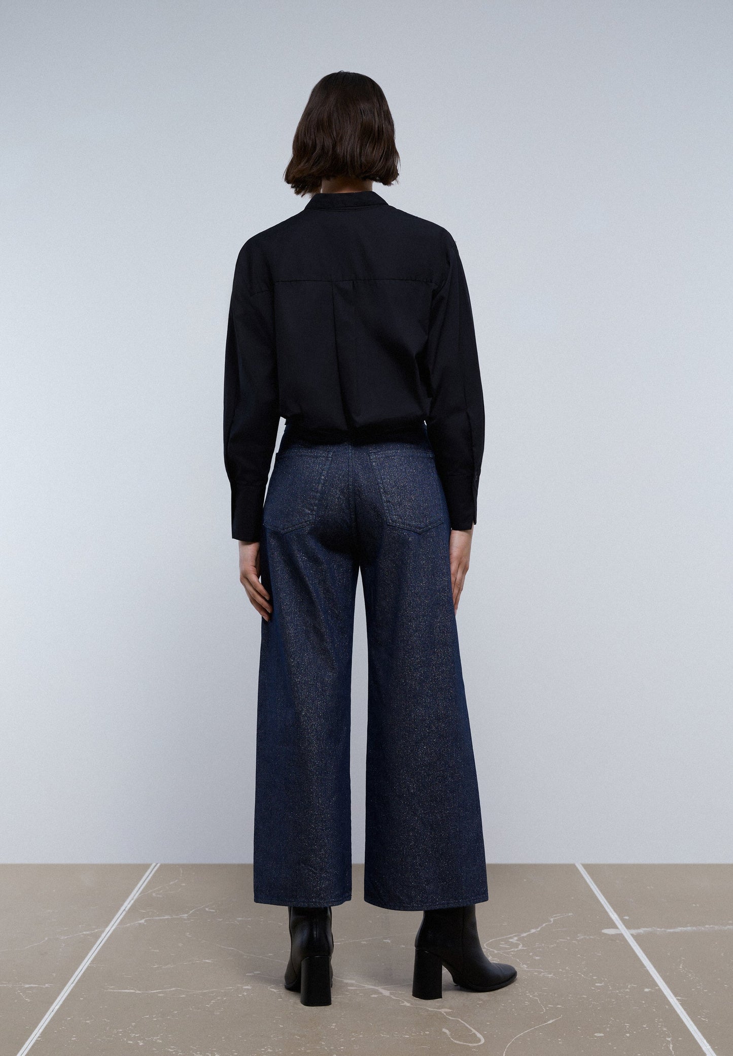 FOIL CULOTTE JEANS