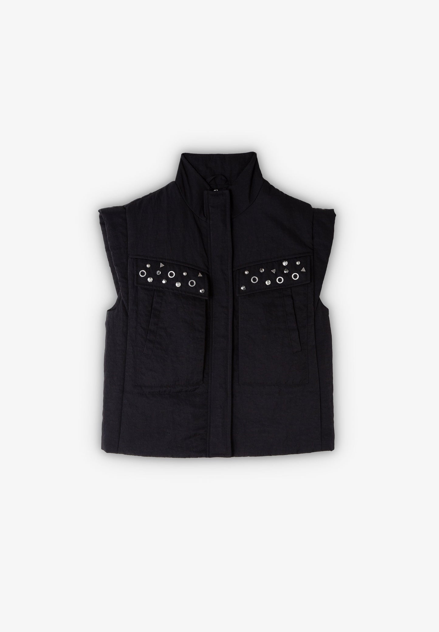 STUDDED POCKET GILET