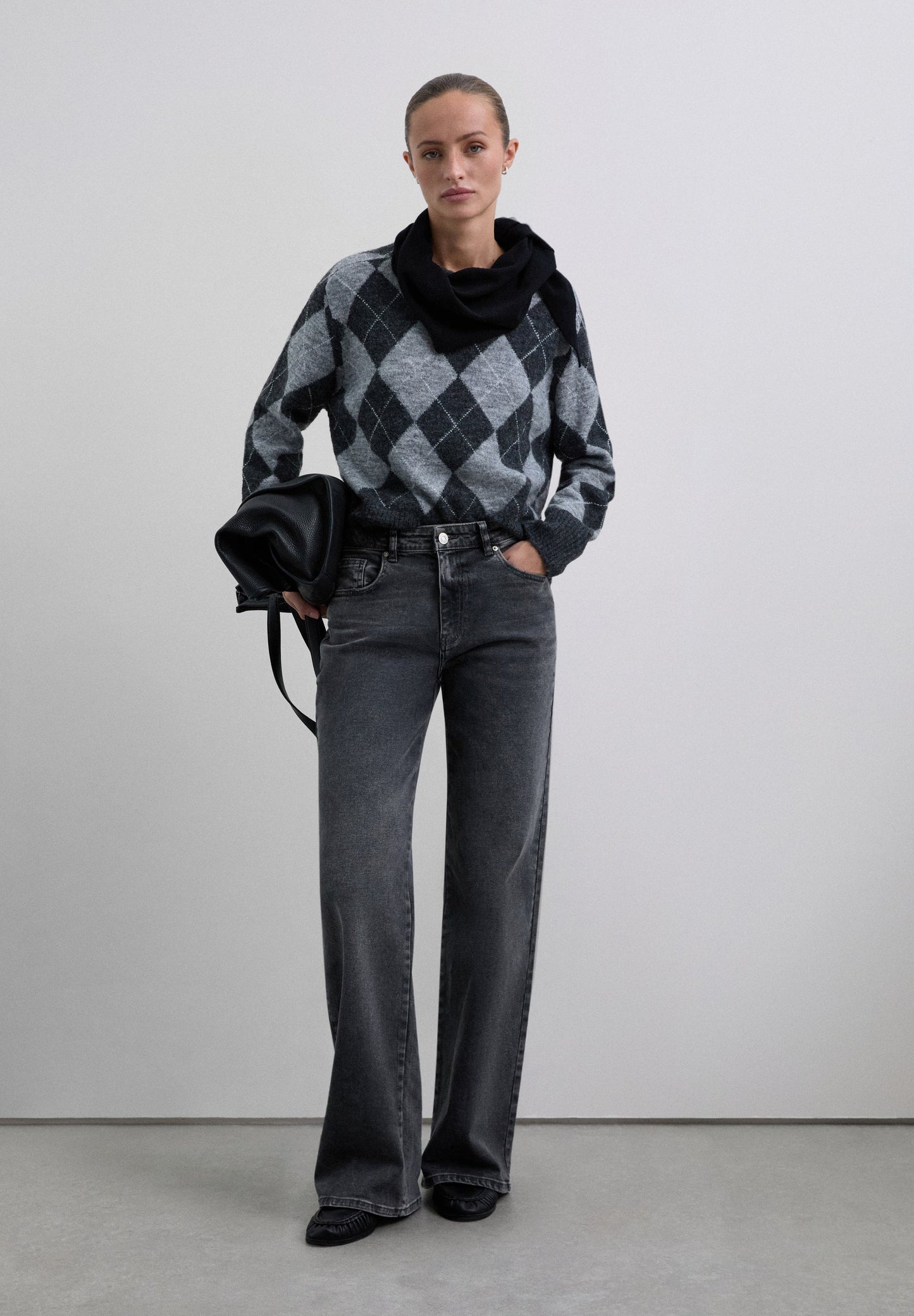 PULL LOSANGES BICOLORE