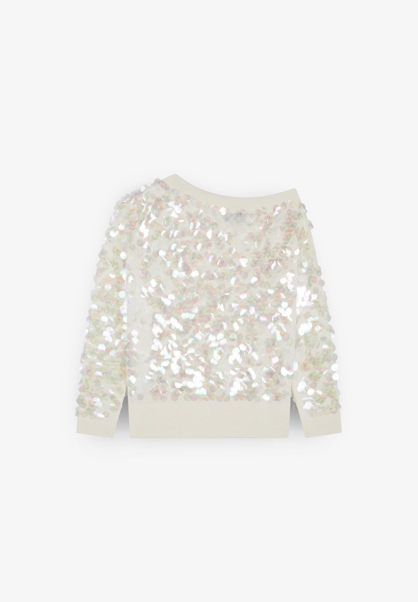 SEQUINNED ASYMMETRIC SWEATER
