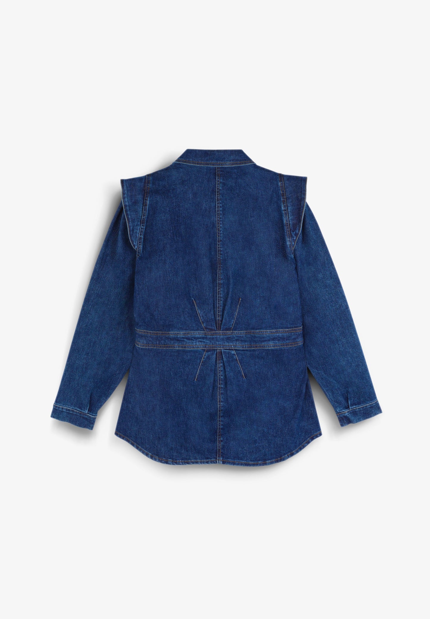 DENIM SHIRT WITH PUFFED SLEEVES