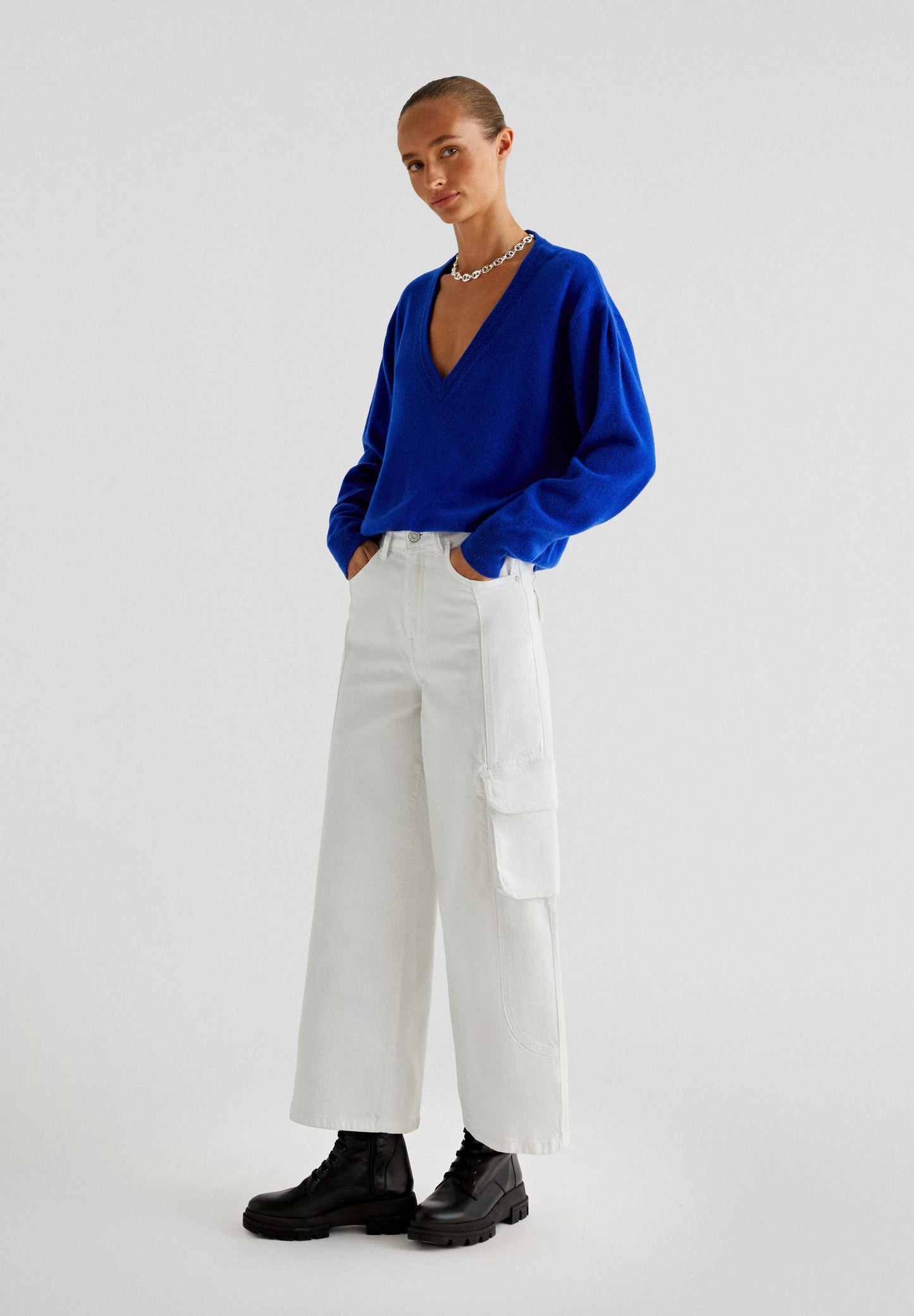 CARGO CULLOTE DENIM PANT