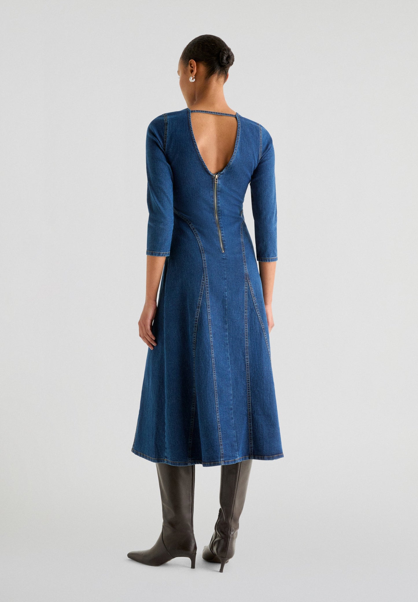 DENIM MIDI DRESS