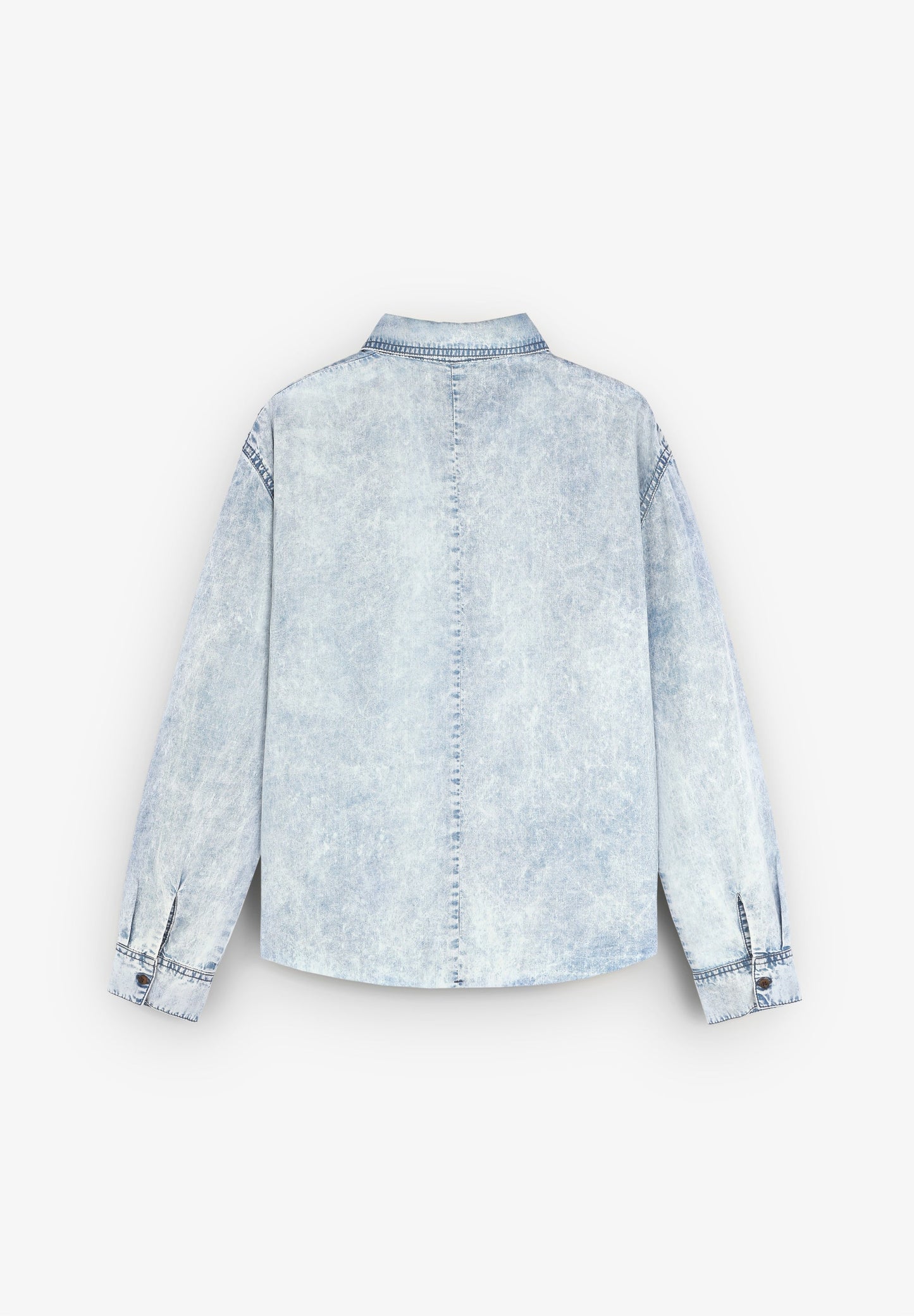 DENIM SHIRT WITH EMBROIDERED DETAILS