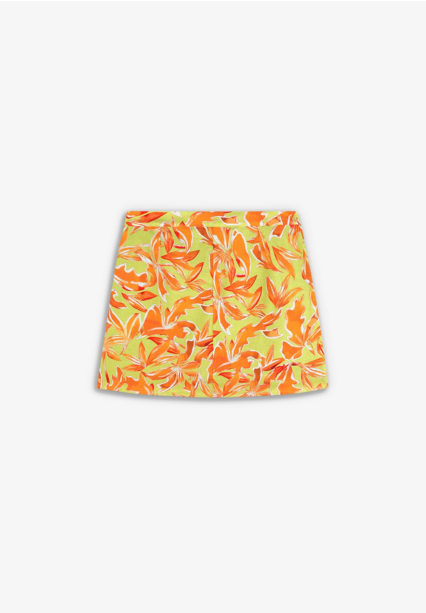 TROPICAL LINEN MINI SKIRT