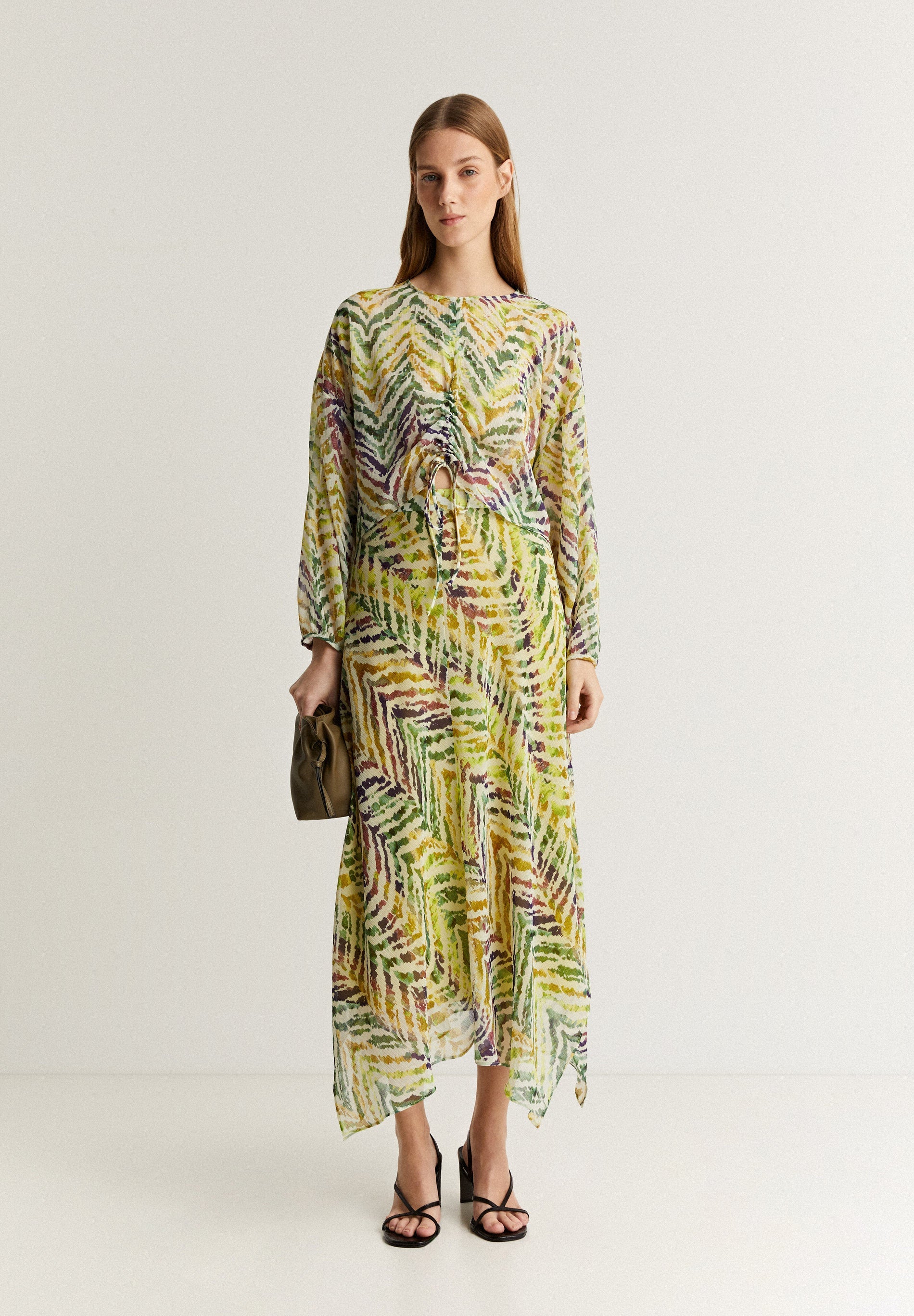 ZEBRA PRINT MIDI SKIRT