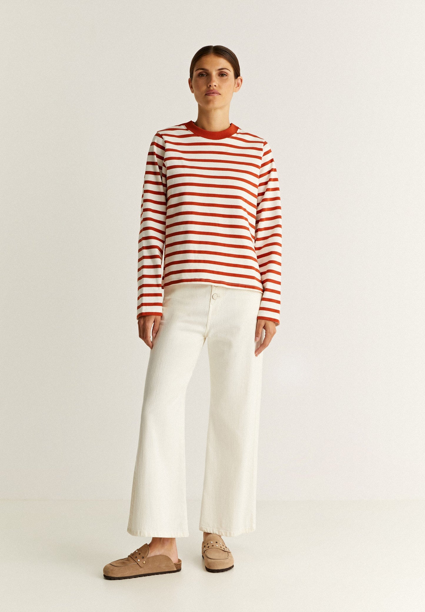 DENIM CULOTTE WITH TONE ON TONE BUTTONS