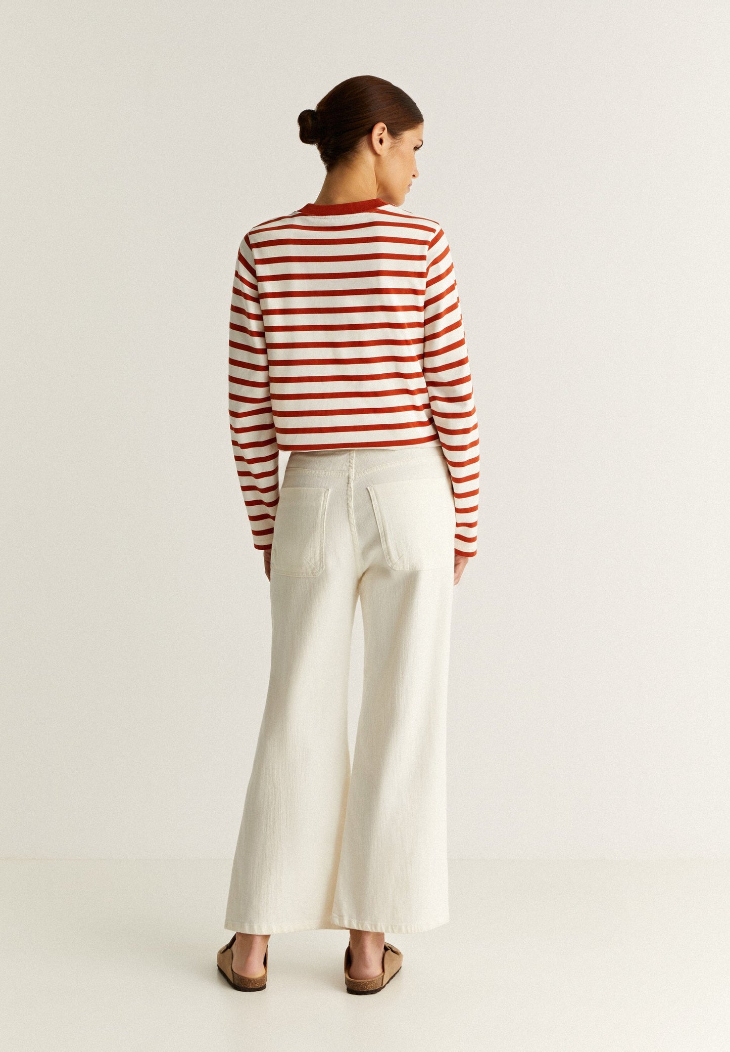 DENIM CULOTTE WITH TONE ON TONE BUTTONS