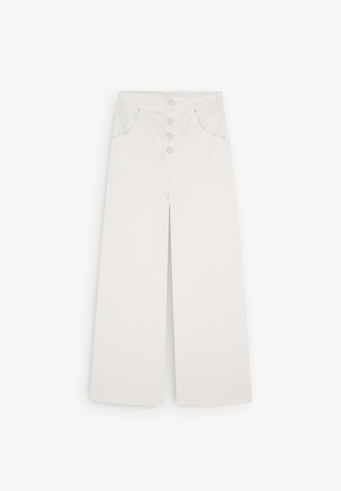 DENIM CULOTTE WITH TONE ON TONE BUTTONS
