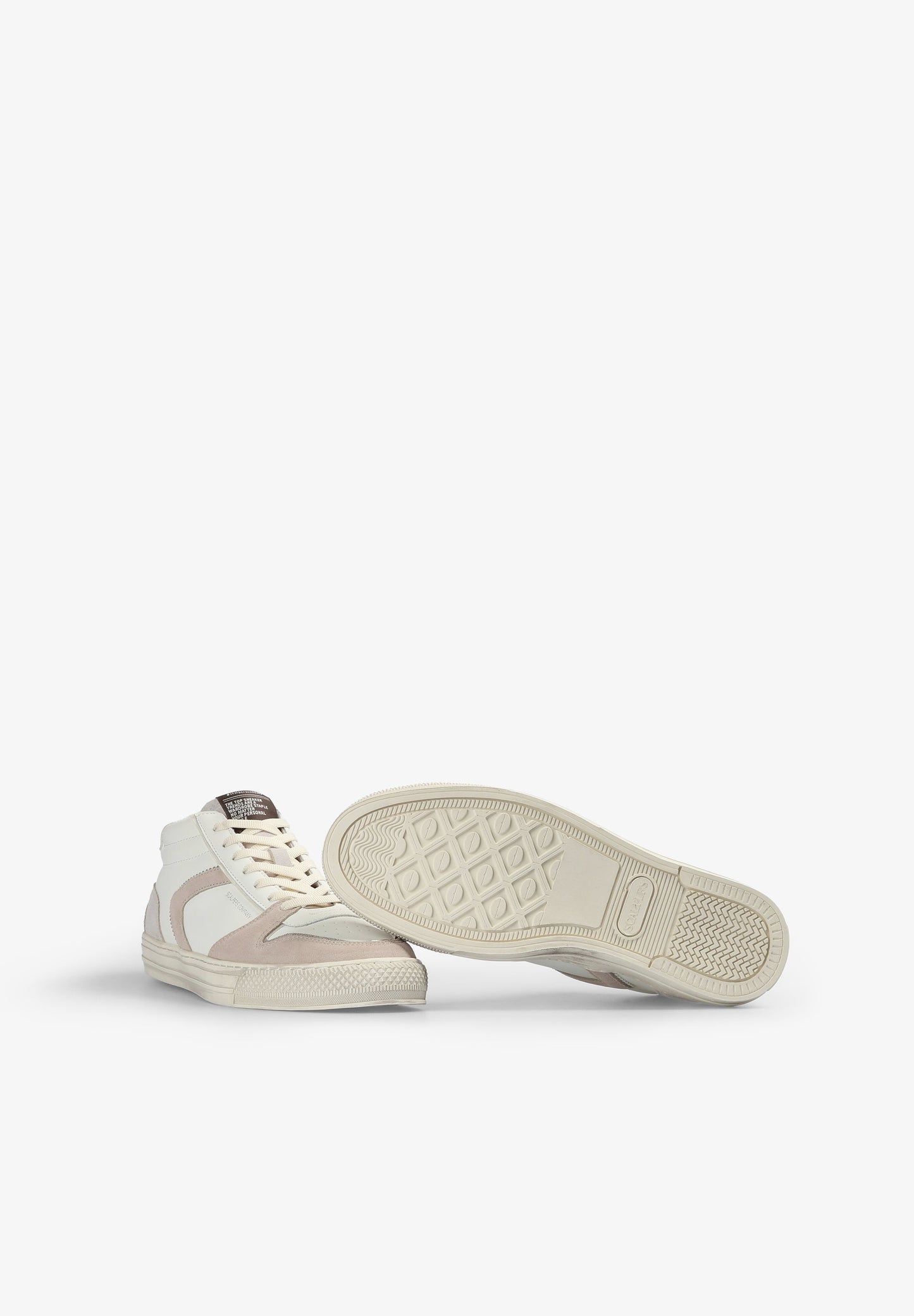 HIGH TOP SNEAKERS WITH SPLIT SUEDE DETAILS