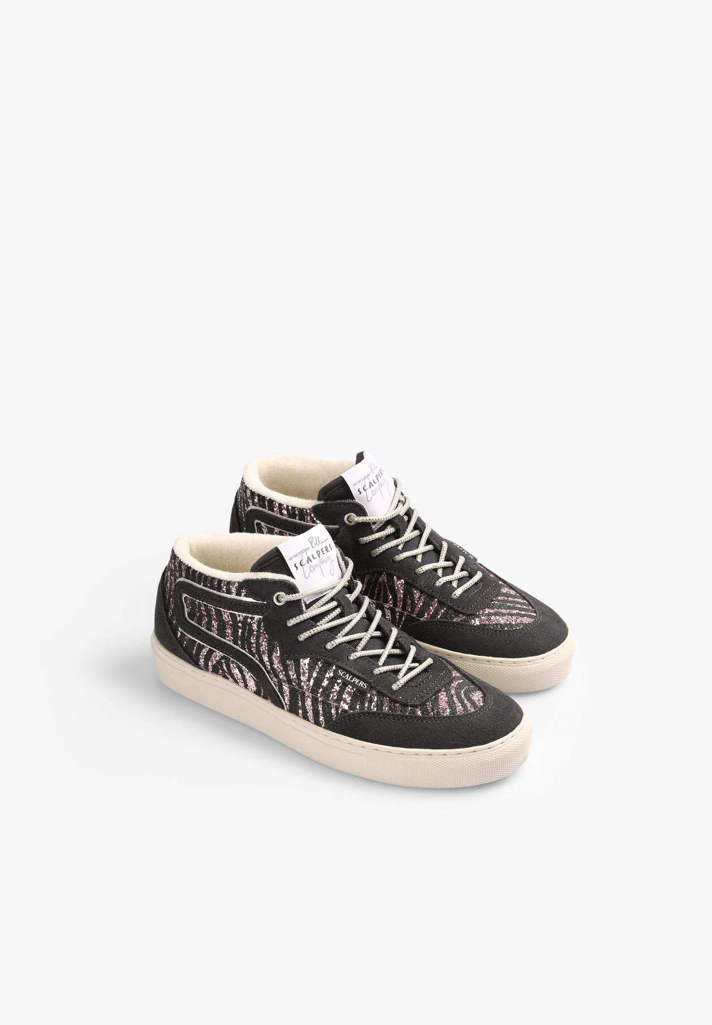 ANIMAL PRINT GLITTER SNEAKERS