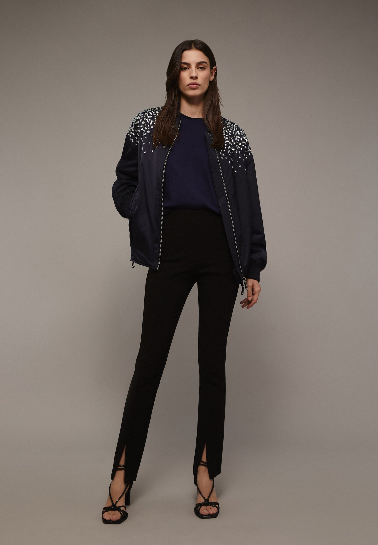 SKINNY TROUSERS WITH SLITS