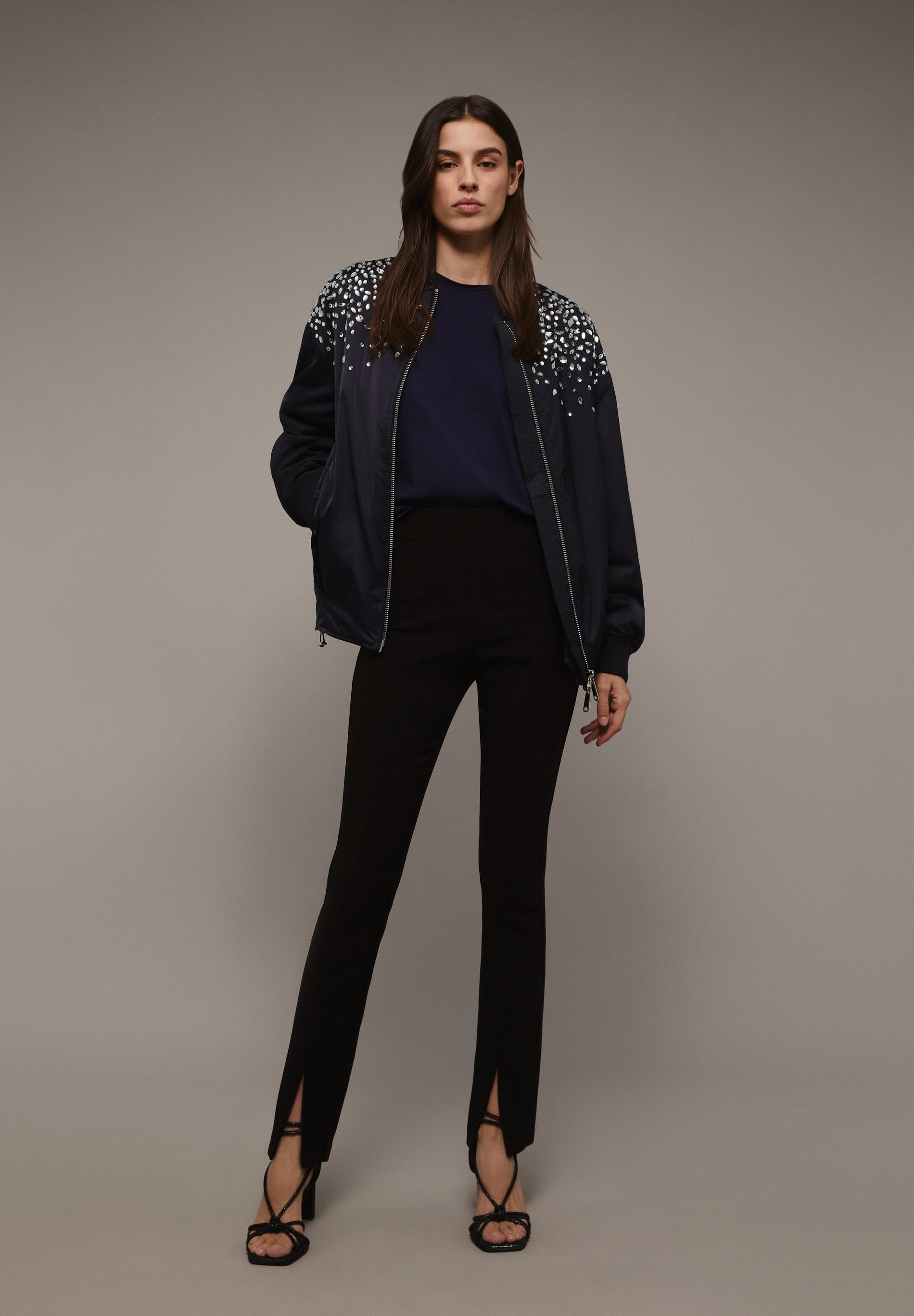 SKINNY TROUSERS WITH SLITS