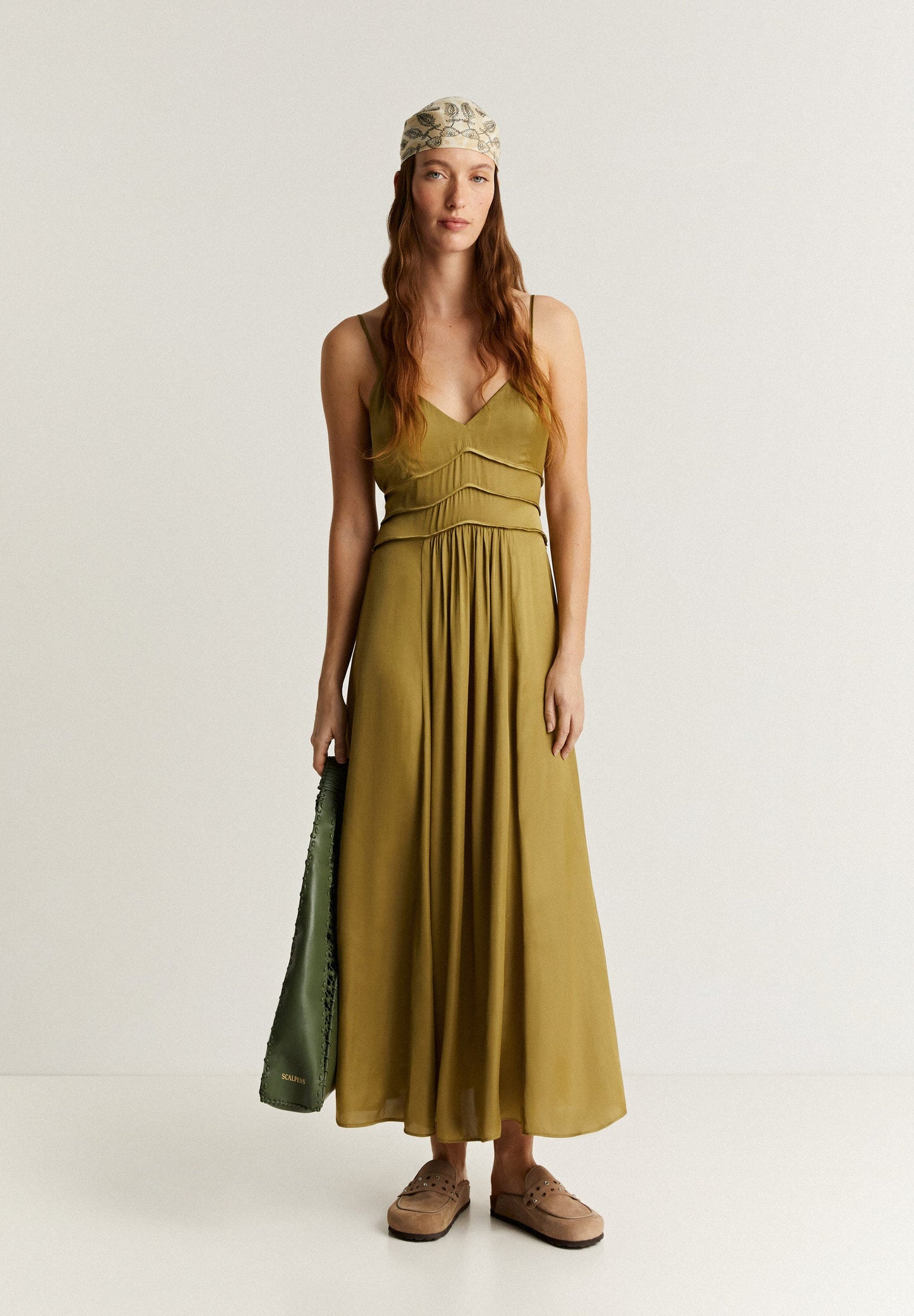 GATHERED SLIP DRESS