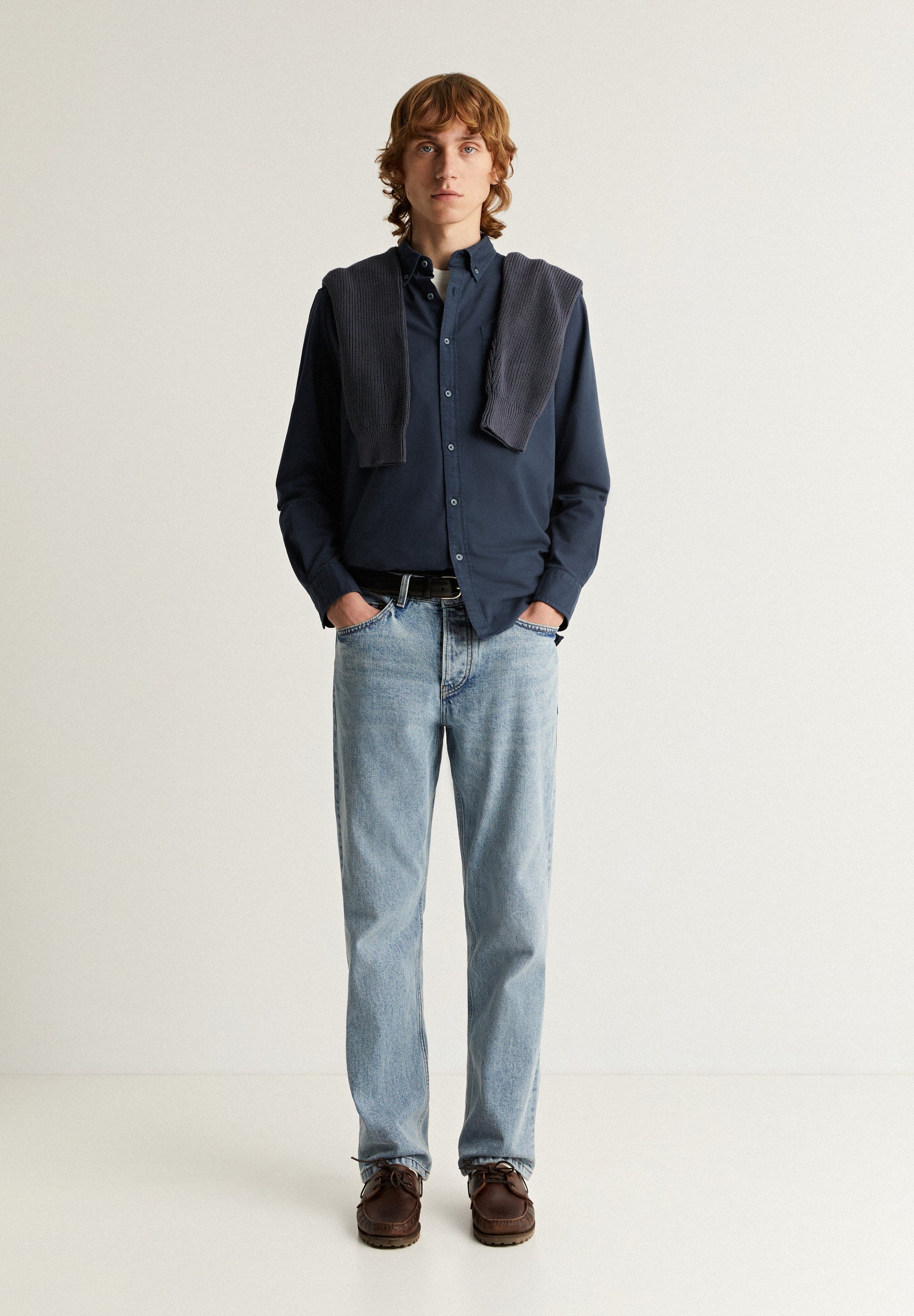 OVERHEMD DOODSHOOFD KRAAG KNOOPJES