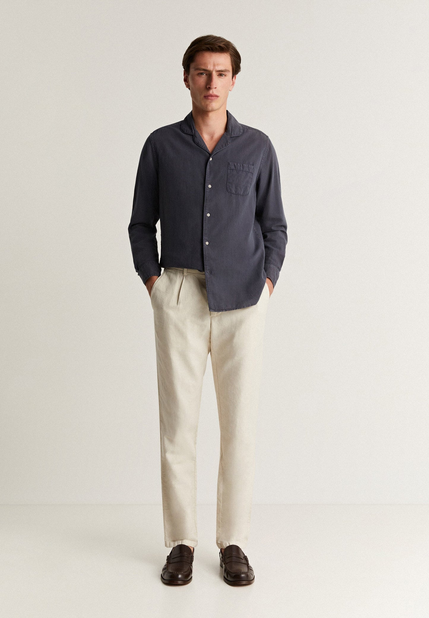 PREMIUM SHIRT WITH PYJAMA-STYLE COLLAR