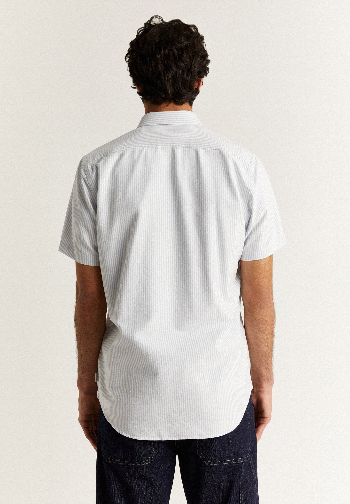 SHORT SLEEVE OXFORD STRIPED SHIRT