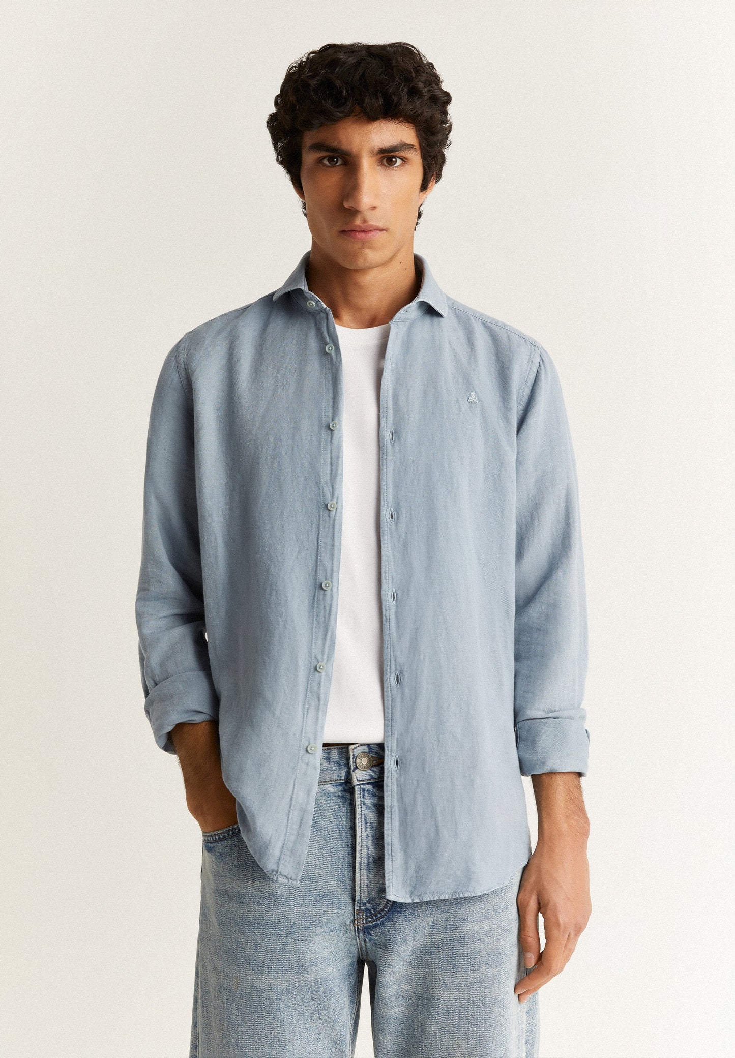 LINEN SKULL SHIRT