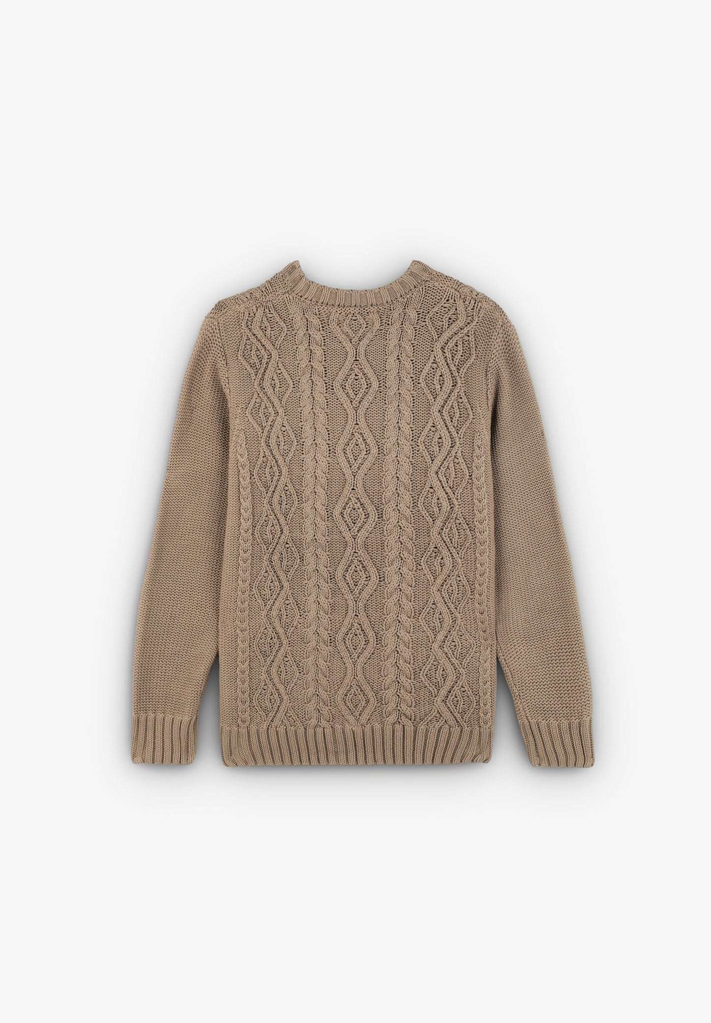 SWEATER WITH CABLE-KNIT DETAILS