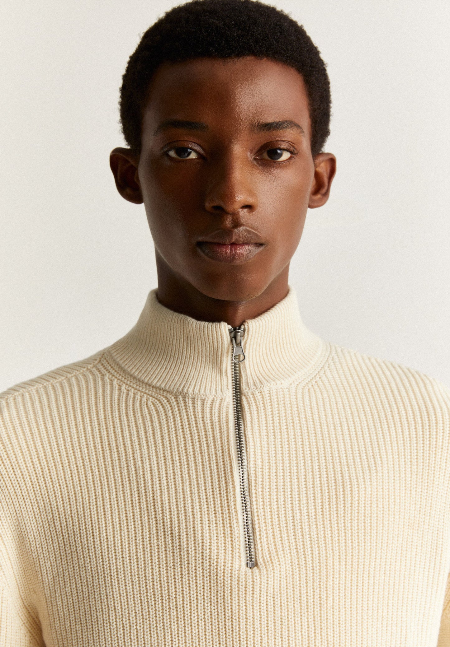 DOUBLE STRIPE SWEATER WITH ZIP