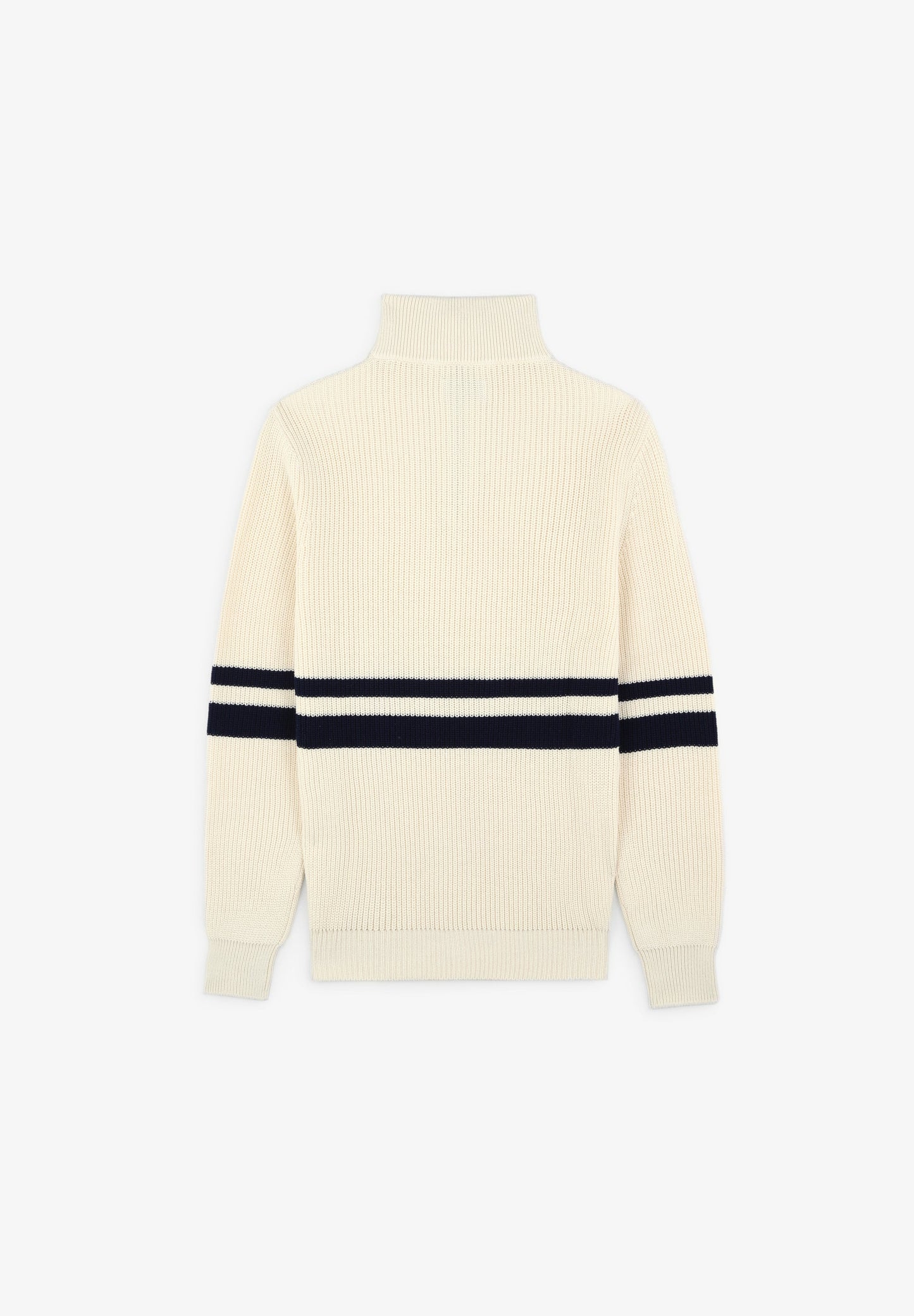 DOUBLE STRIPE SWEATER WITH ZIP