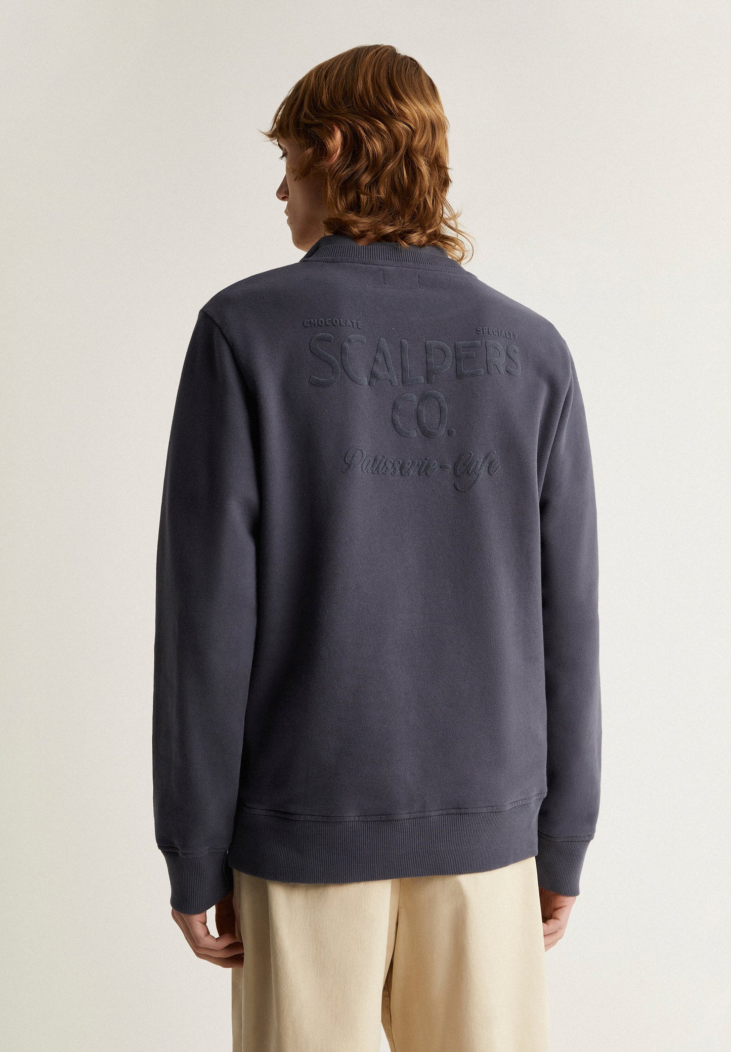 SWEATSHIRT WITH FLOCKED PRINT